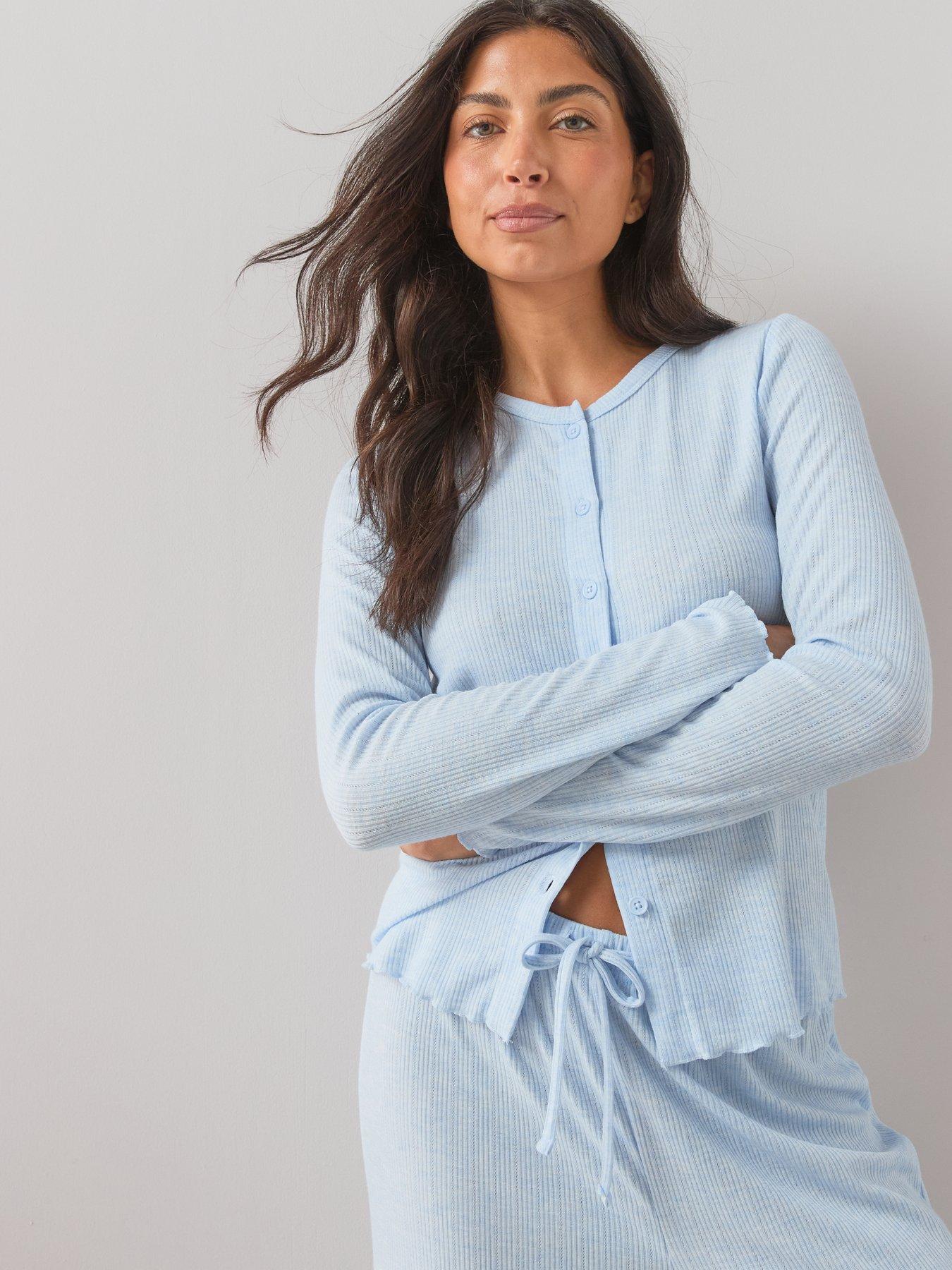 Image 3 of 7 of The Very Collection Soft Touch Pyjama Set - Blue