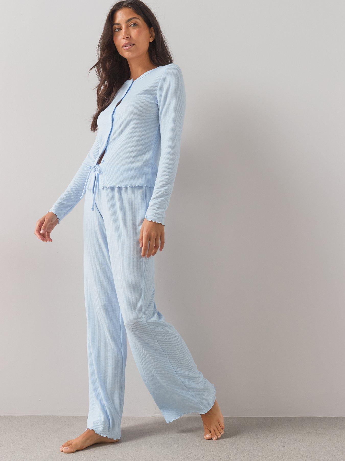 Image 4 of 7 of The Very Collection Soft Touch Pyjama Set - Blue