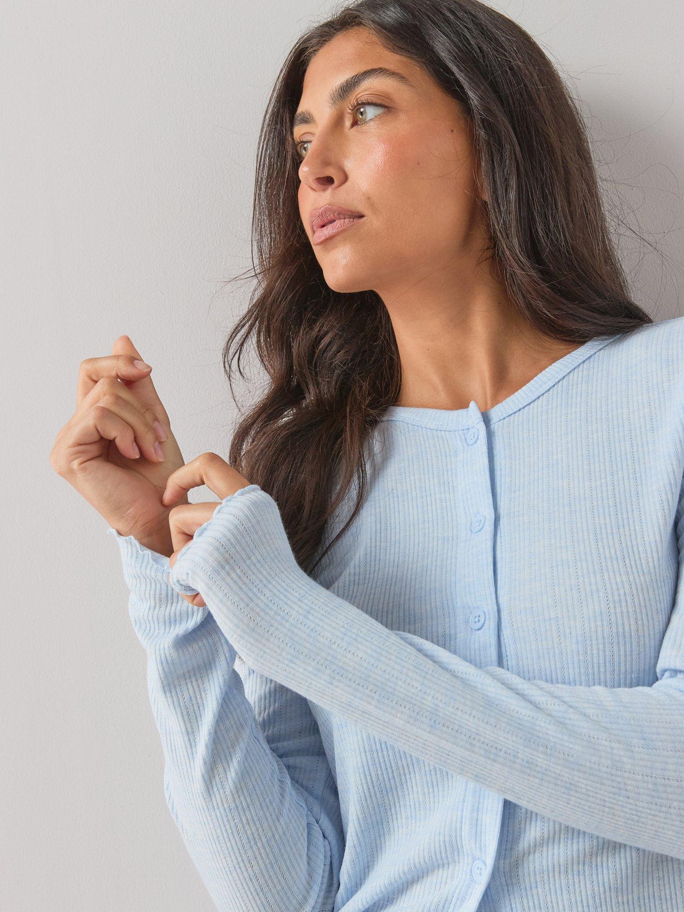 Image 5 of 7 of The Very Collection Soft Touch Pyjama Set - Blue