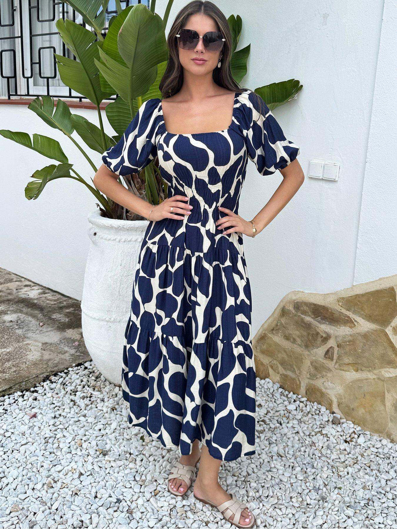 ax paris navy blue dress Navy Xs Paris Dresses AX Paris Navy Sleeveless Draped Top Ruched Skirt Midi  Dress Freemans