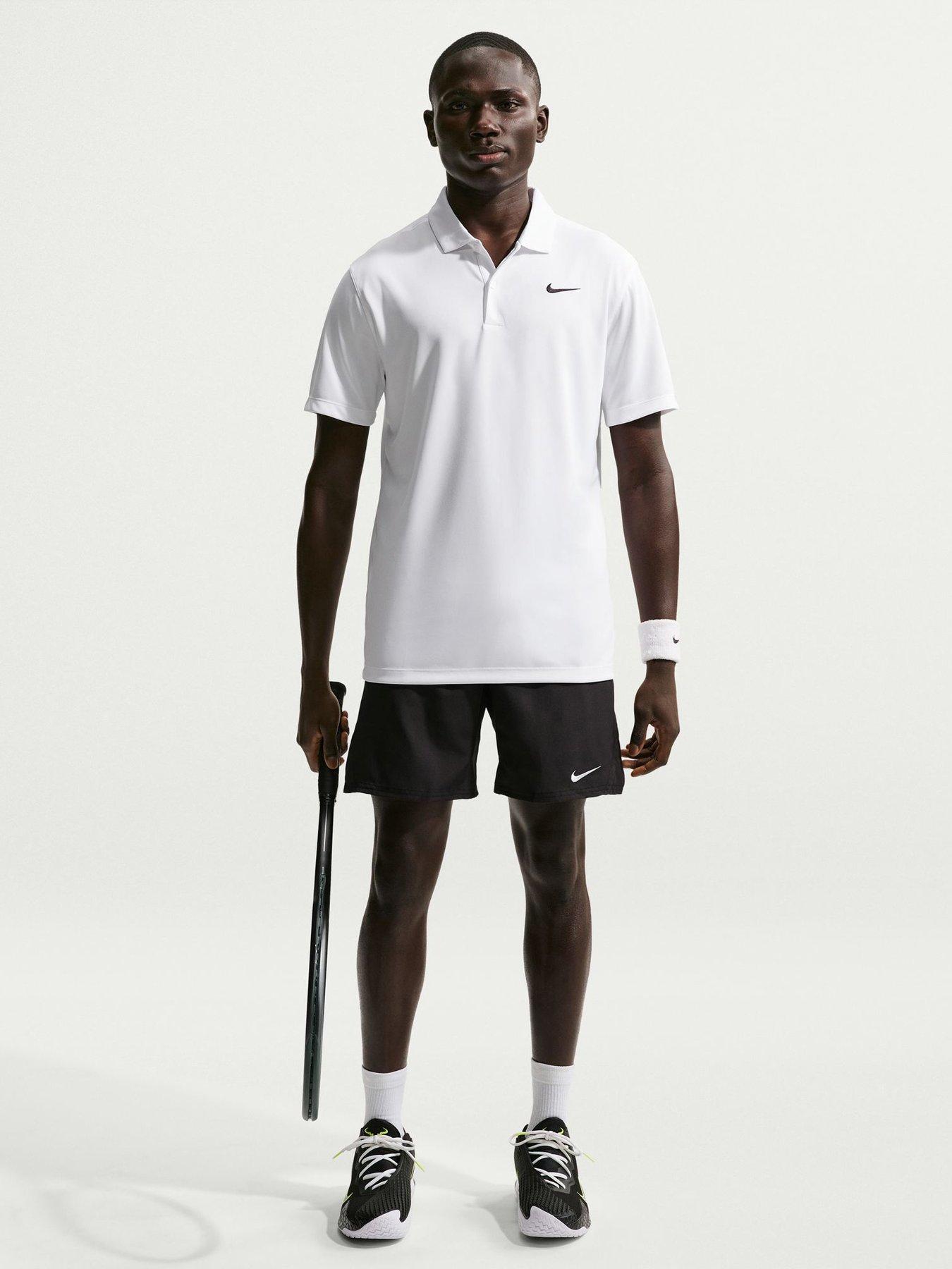 Nike Mens Tennis Court Dri-FIT Polo - White/Black