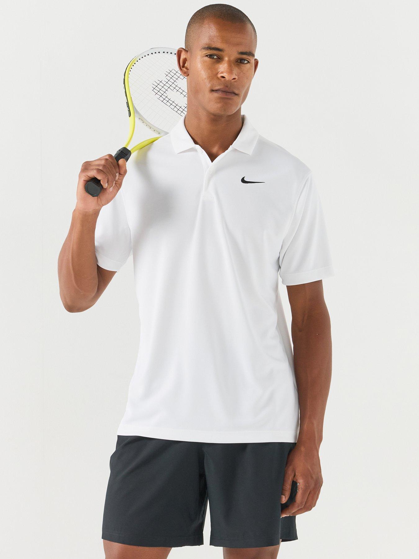Nike Mens Tennis Court Dri-FIT Polo - White/Black