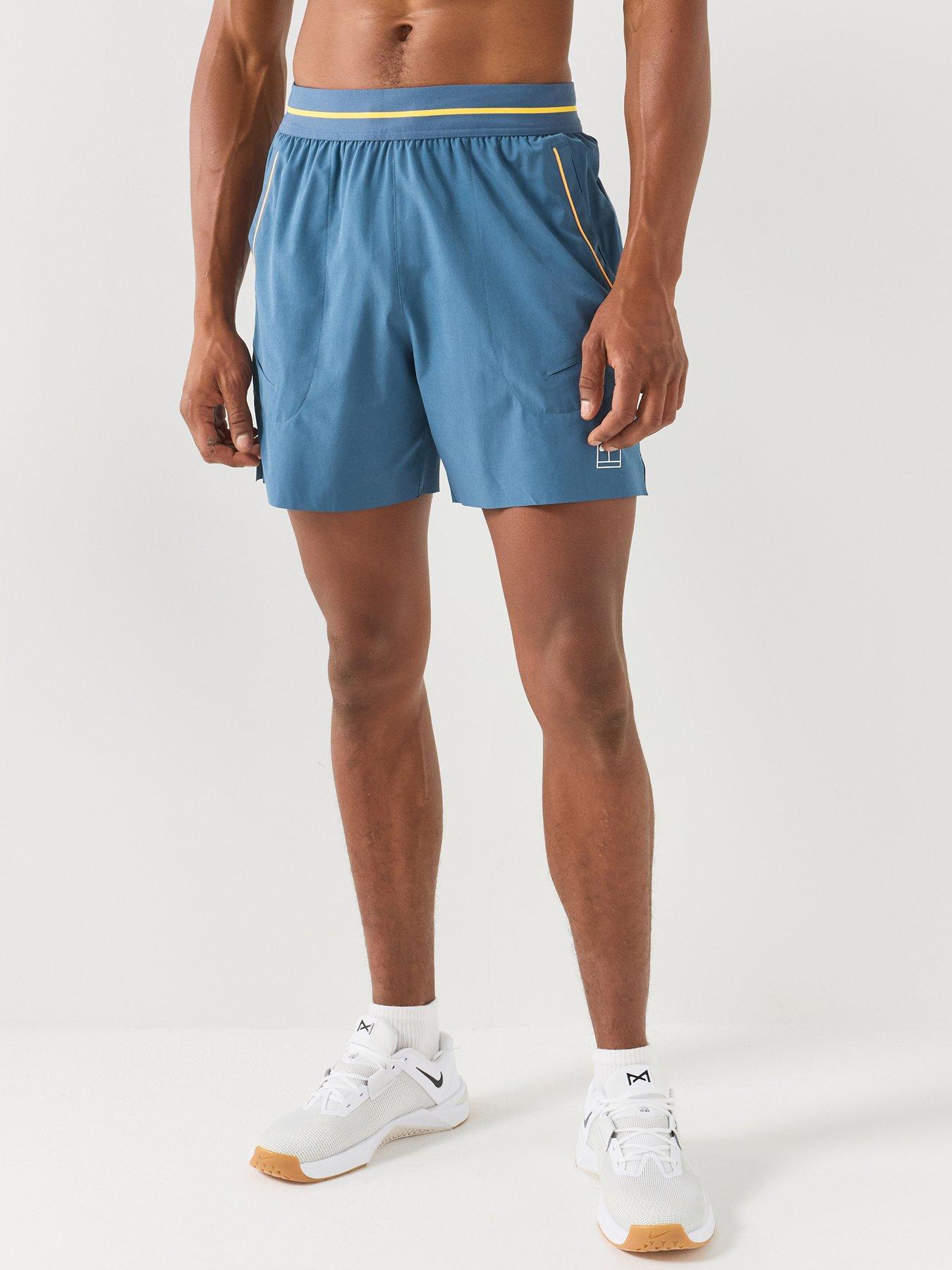 Nike Mens Tennis Court Advantage Dri-Fit 6" Shorts - Blue