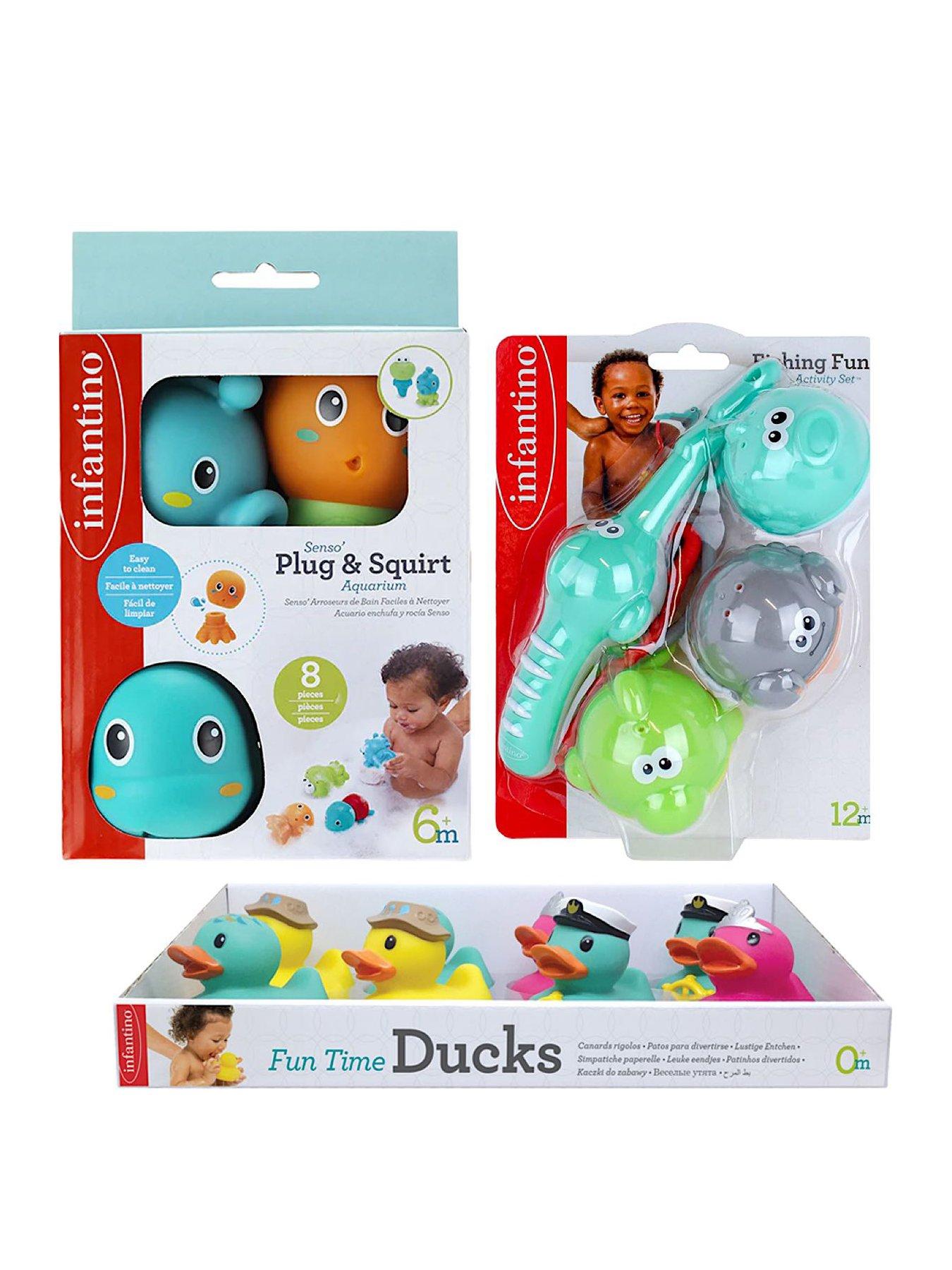 Senso Plug & Squirt Aquarium, Fishing Fun Activity Set, and Fun Time Squeaking Ducks Bundle Set