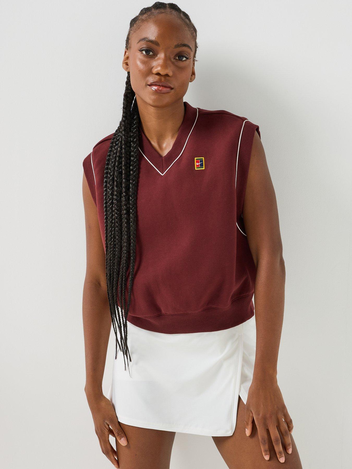 Nike Womens Nike Tennis Court Collection Fleece Vest - Red