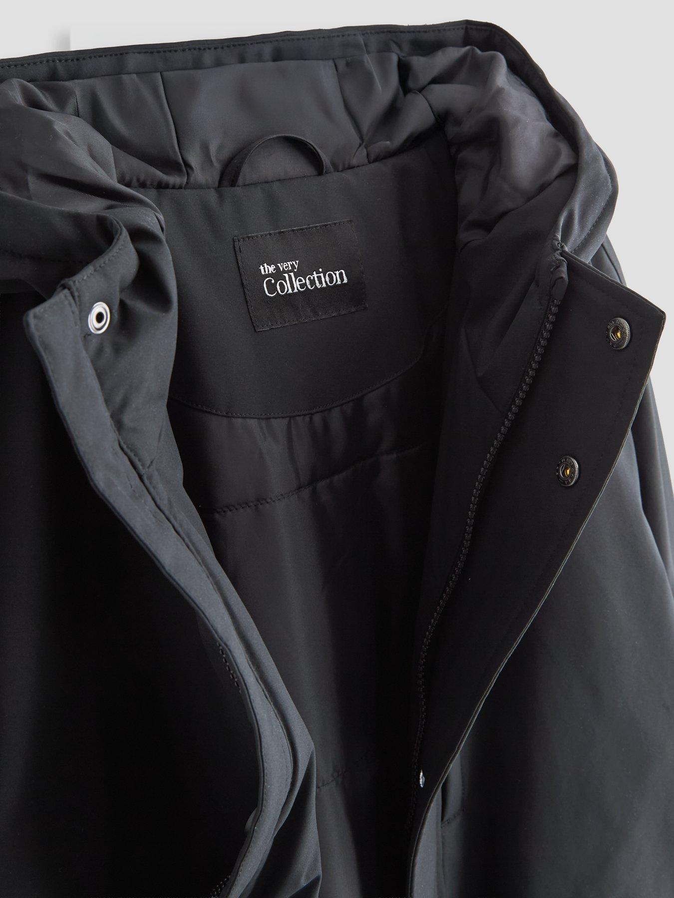Image 3 of 6 of The Very Collection Boys Shower Resistant Parker Coat - Black