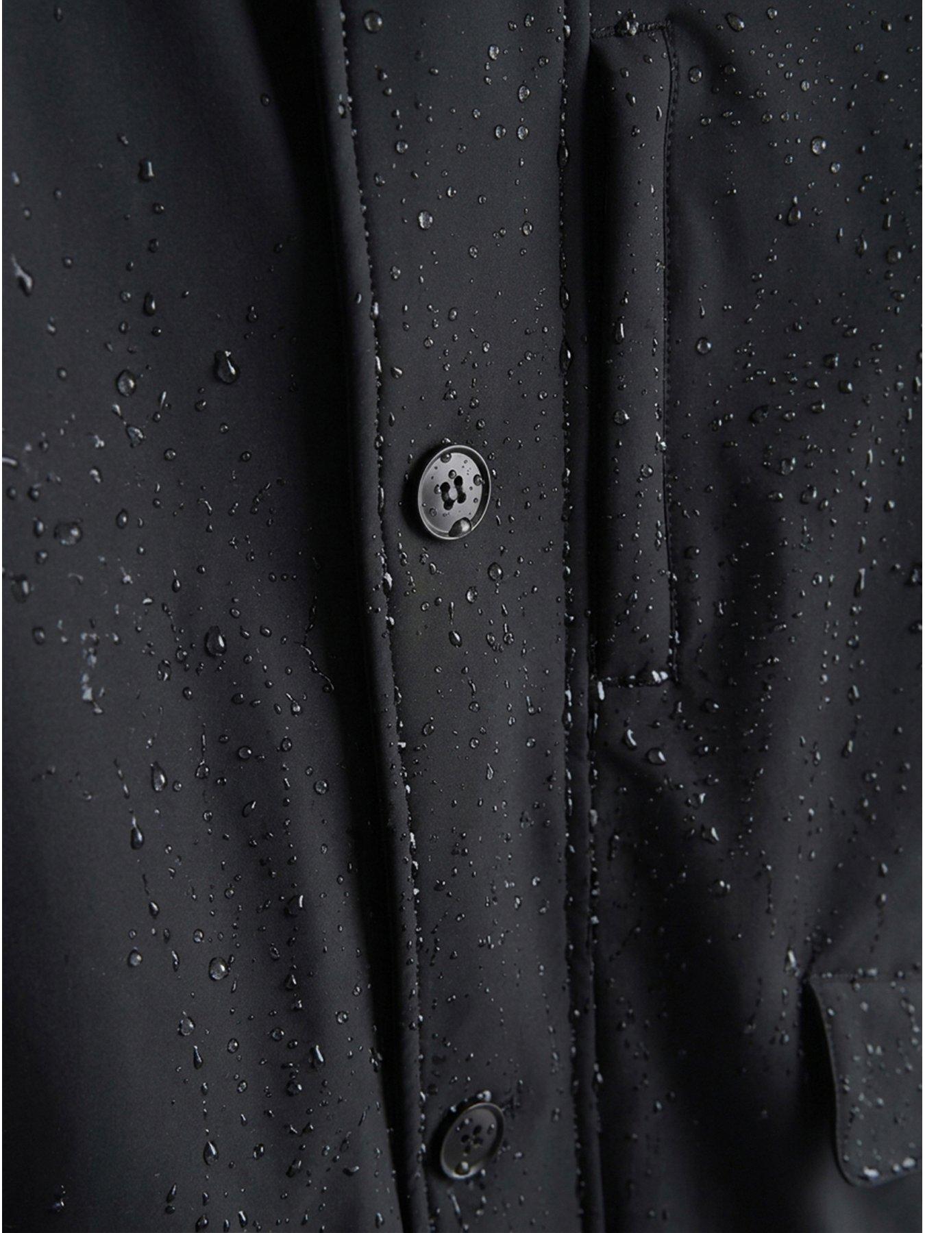 Image 5 of 6 of The Very Collection Boys Shower Resistant Parker Coat - Black