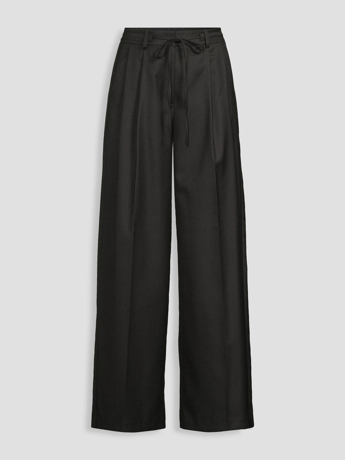 Image 6 of 6 of The Very Collection Tie Wiast Smart Trouser - Black