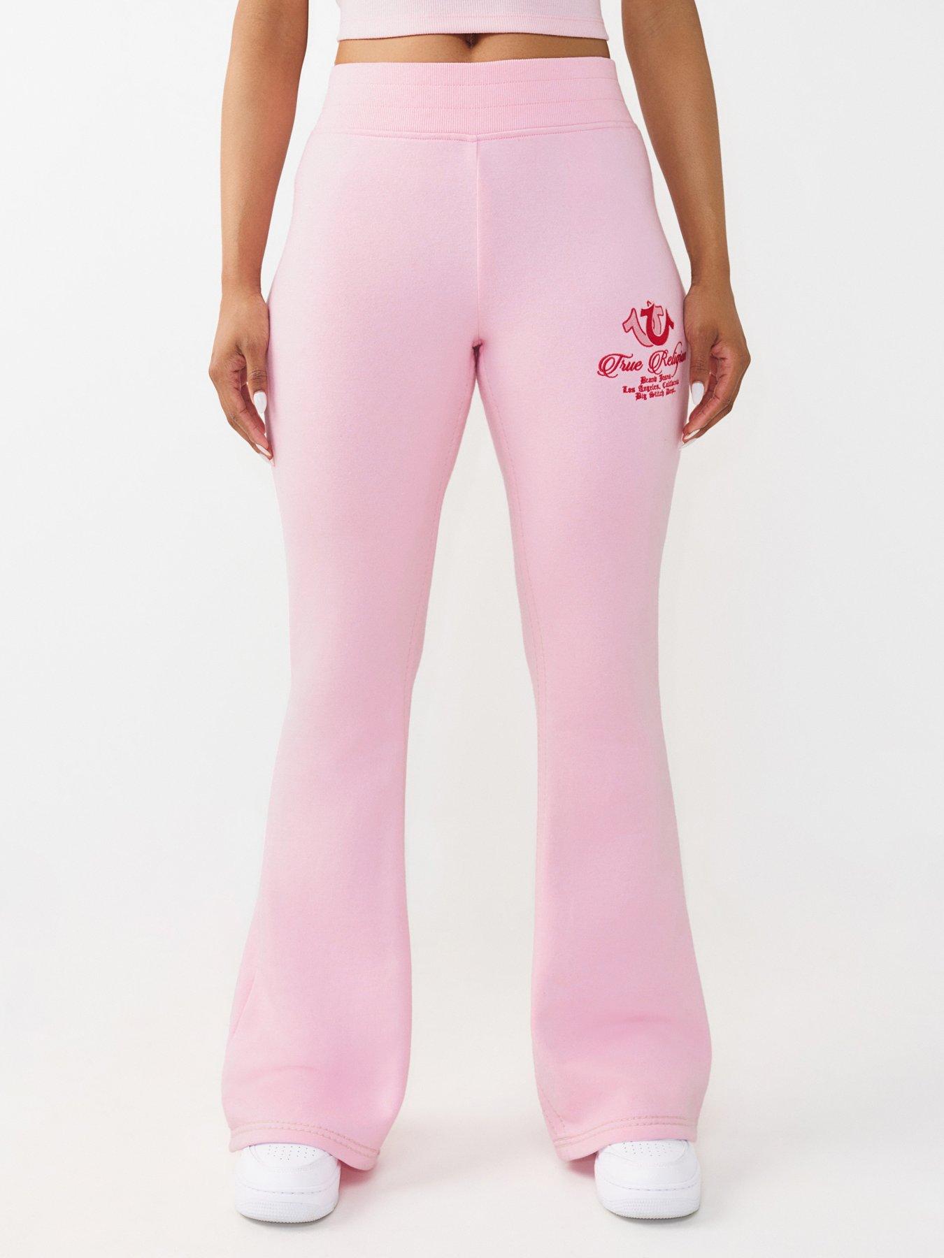 Image 2 of 5 of TRUE RELIGION Embroidered Mr Big Bootcut Sweatpants - Pink