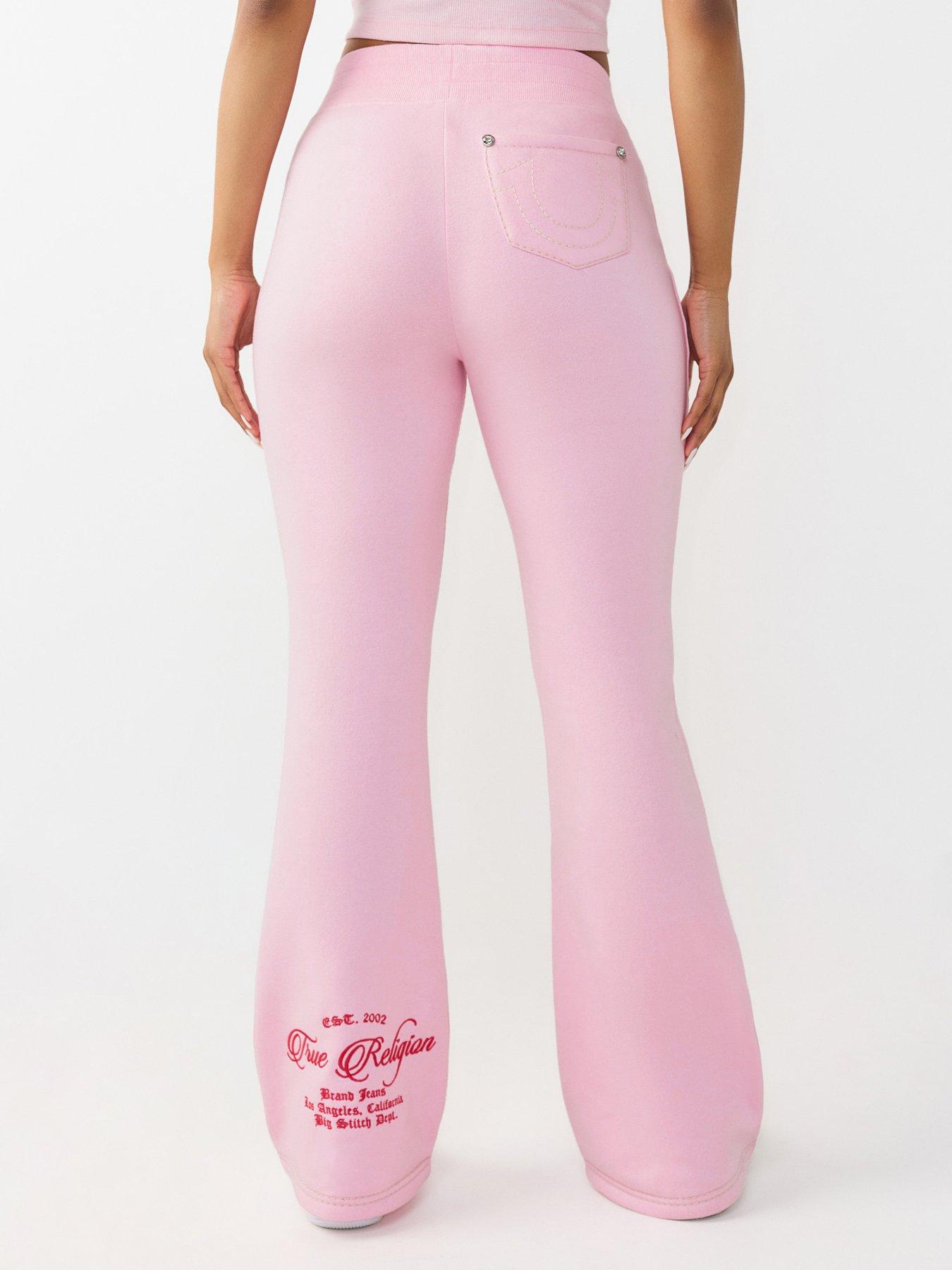Image 3 of 5 of TRUE RELIGION Embroidered Mr Big Bootcut Sweatpants - Pink