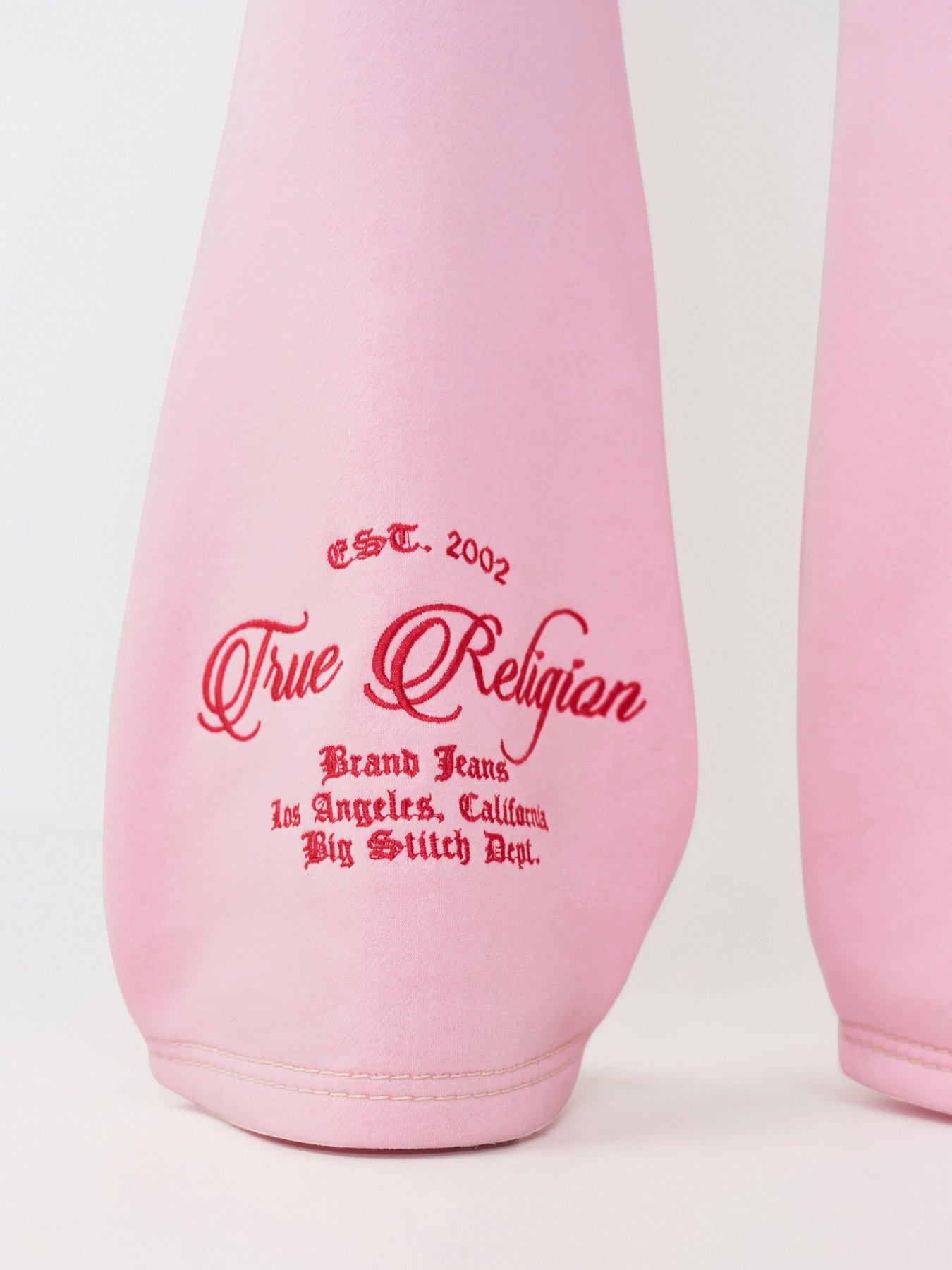 Image 5 of 5 of TRUE RELIGION Embroidered Mr Big Bootcut Sweatpants - Pink