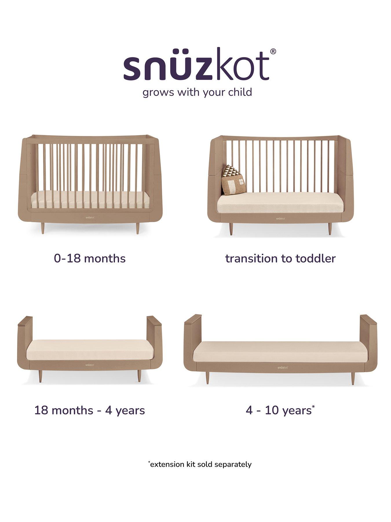 Image 7 of 8 of Snuz SnuzKot Skandi Cot Bed - Mocha