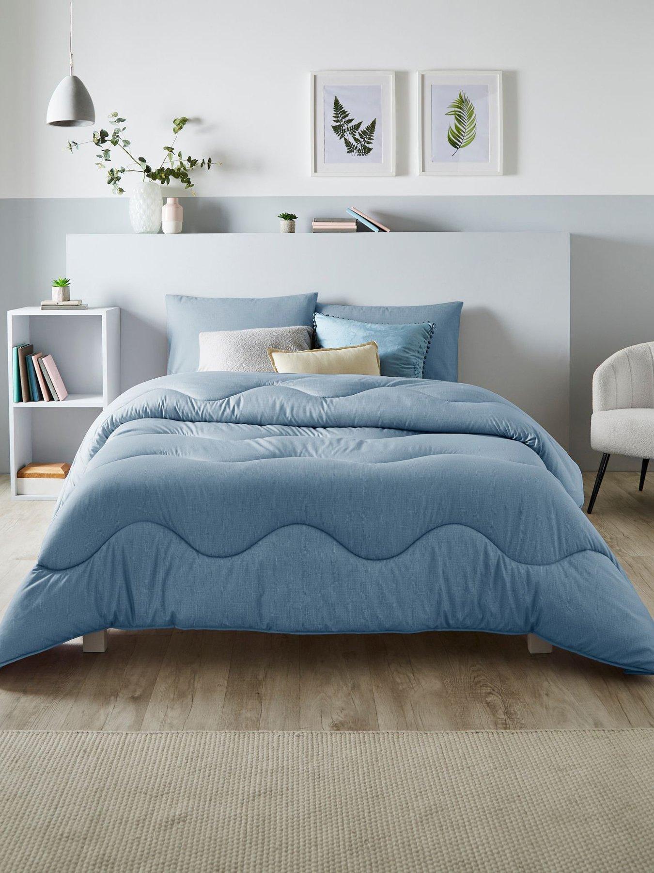 Night Lark Linen Coverless Duvet Twilight Blue 10.5 Tog