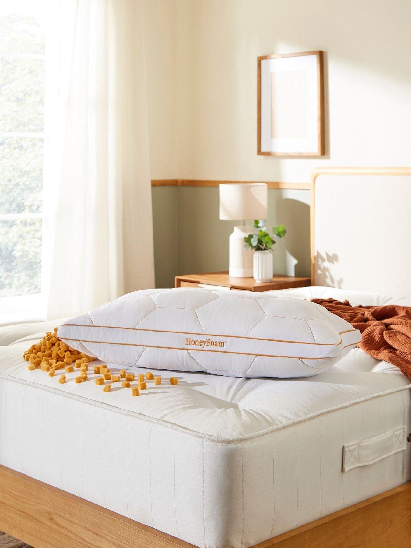 The Fine Bedding Company Honeyfoam Adjustable Height  &  Firmness Memory Foam Pillow