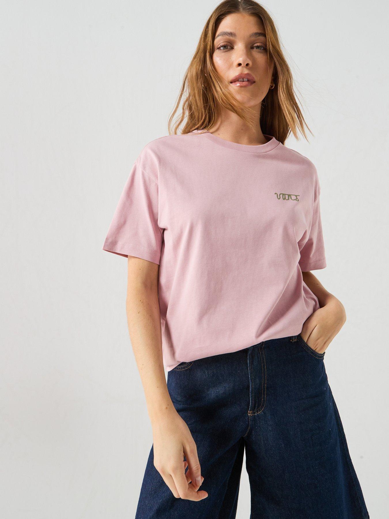 Image 2 of 6 of Vans Womens Crystal Dream Oversized Tee - Pink