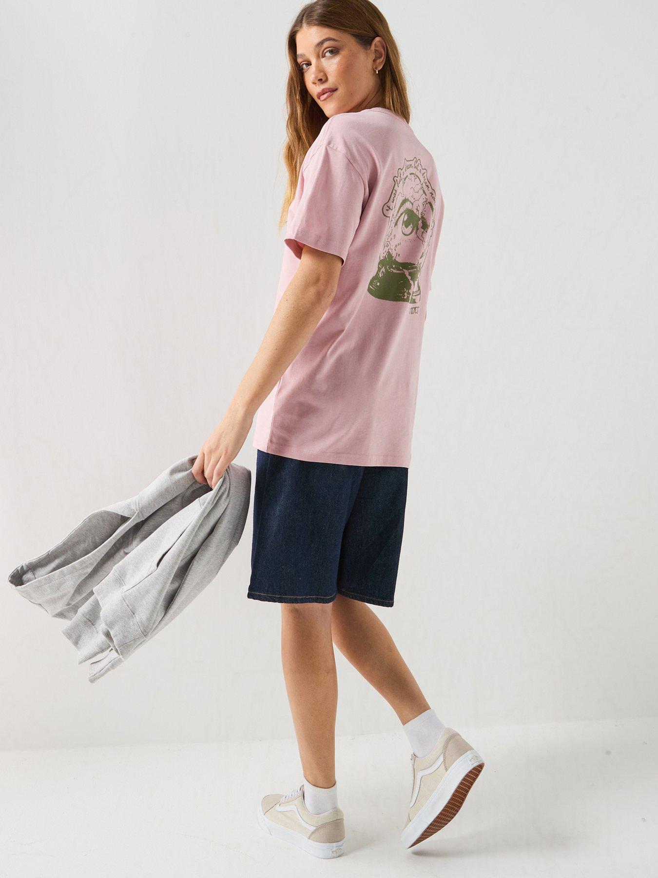 Image 4 of 6 of Vans Womens Crystal Dream Oversized Tee - Pink