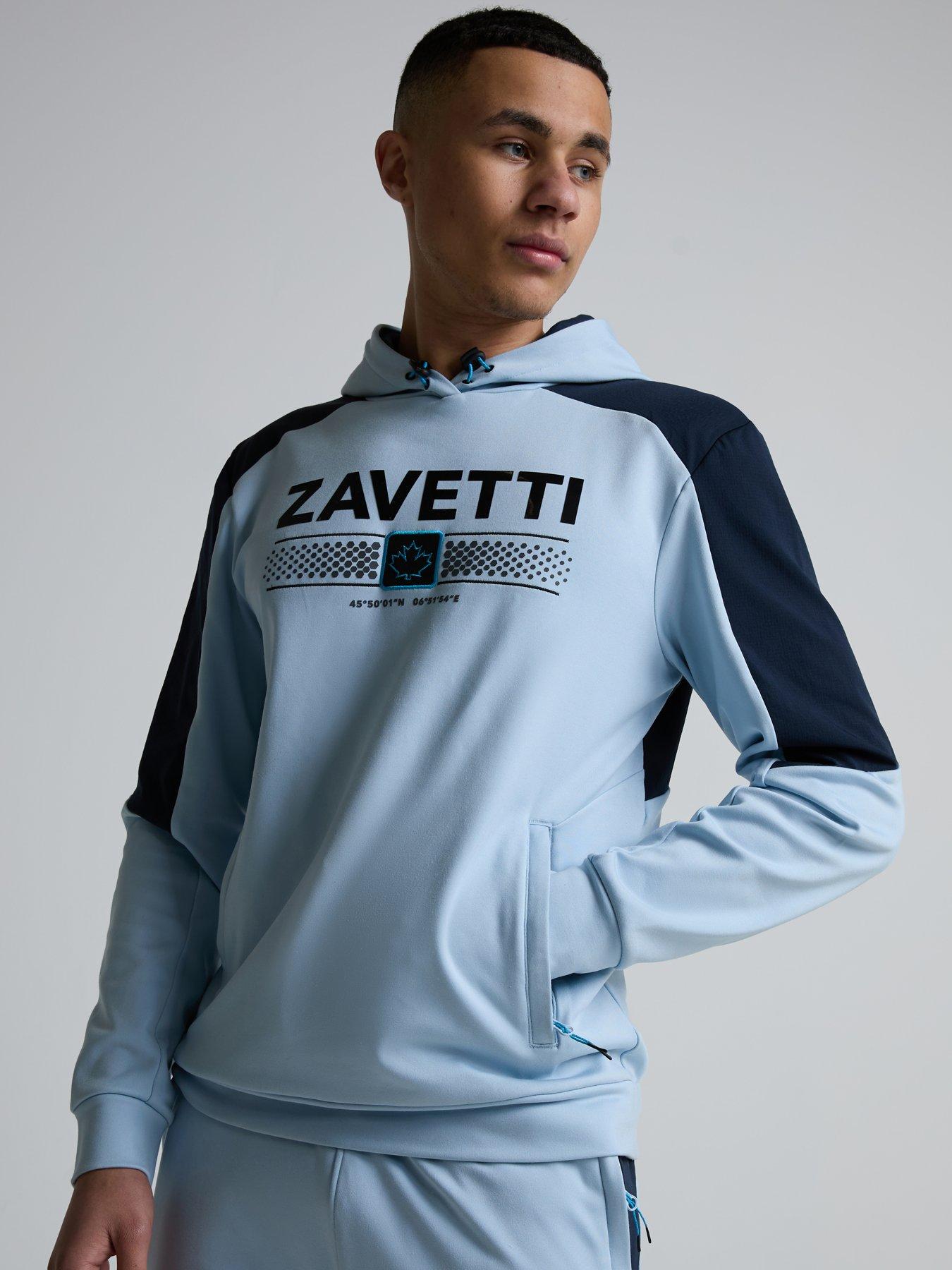 Zavetti Canada: Viarello Poly Fleece Hoodie - Light Blue