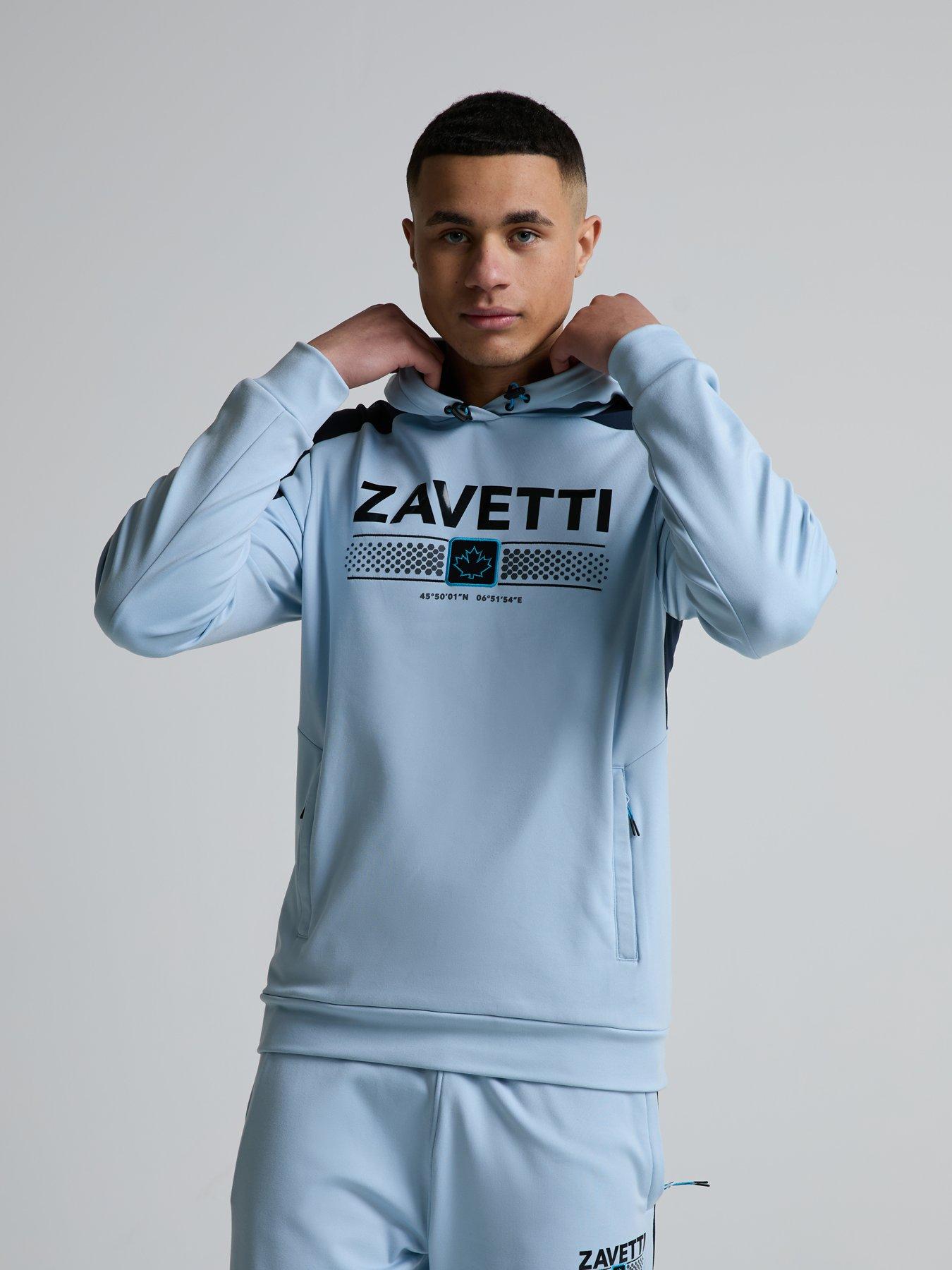 Image 4 of 5 of Zavetti Canada Viarello Poly Fleece Hoodie - Light Blue