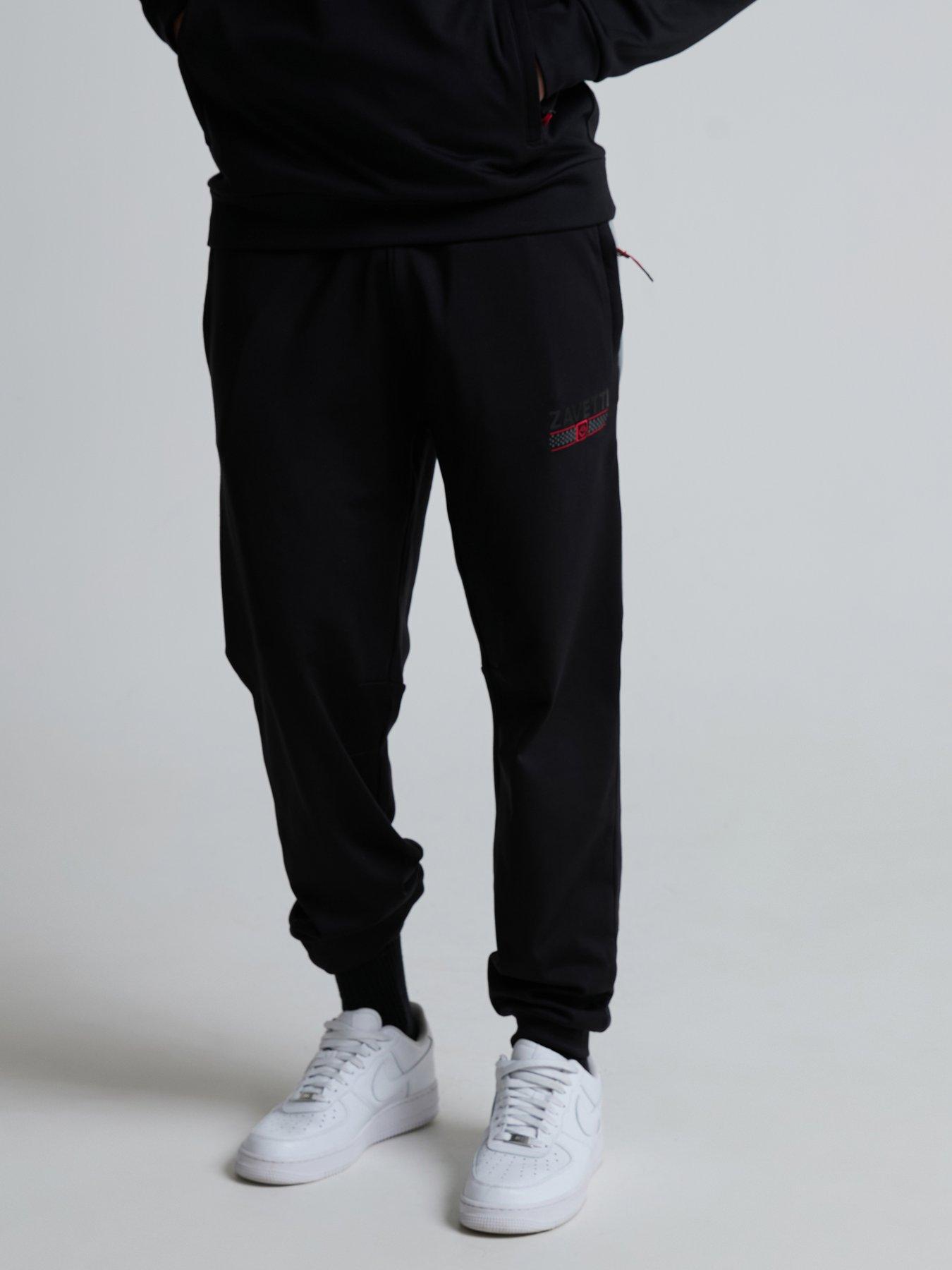 Zavetti Canada: Viarello Cuffed Poly Fleece Joggers - Black