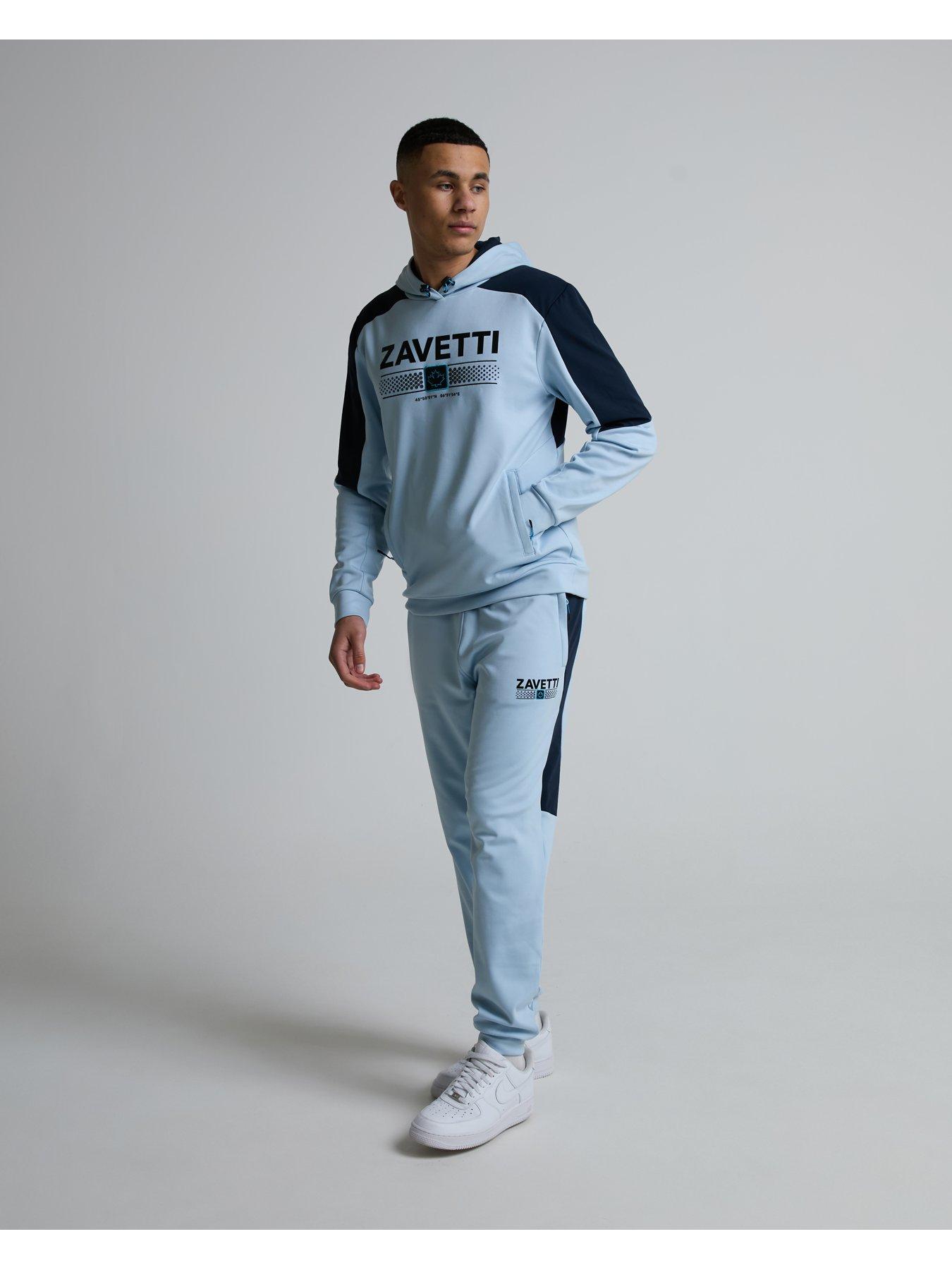 Image 3 of 5 of Zavetti Canada Viarello Cuffed Poly Fleece Joggers - Light Blue