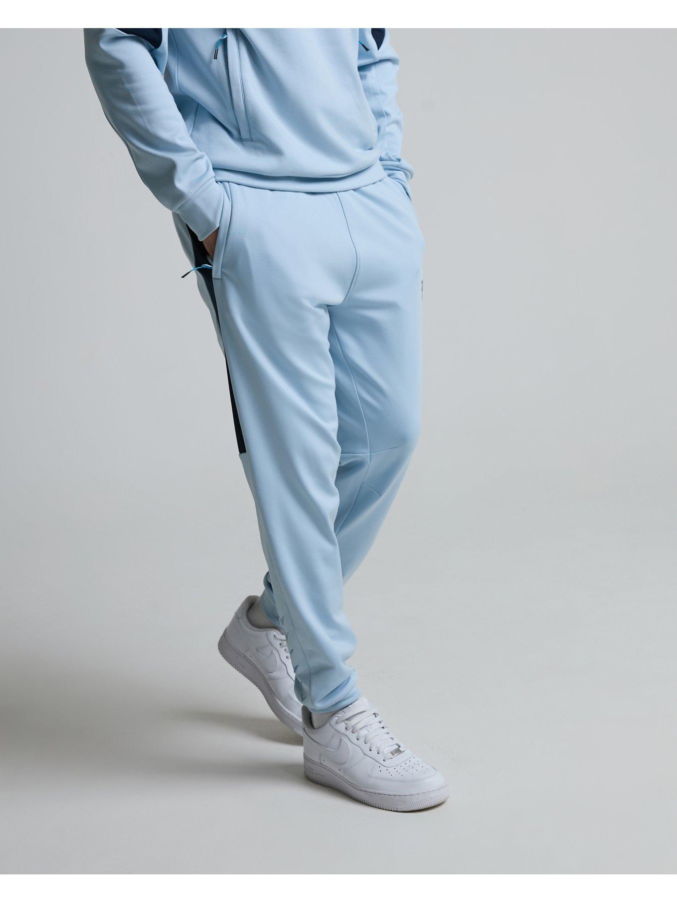 Image 4 of 5 of Zavetti Canada Viarello Cuffed Poly Fleece Joggers - Light Blue