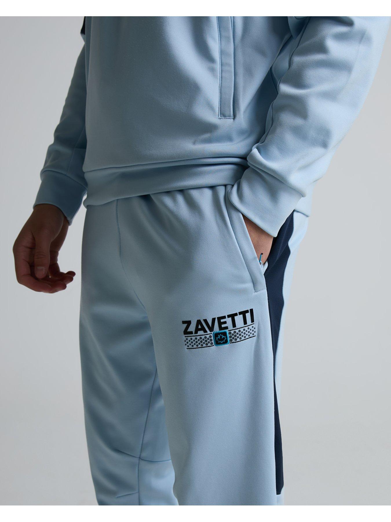 Image 5 of 5 of Zavetti Canada Viarello Cuffed Poly Fleece Joggers - Light Blue