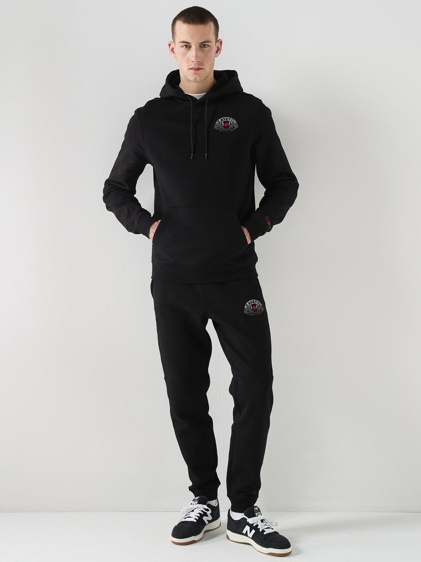 Image 1 of 6 of Zavetti Canada Botticini Compatto Fleece Hooded Tracksuit - Black