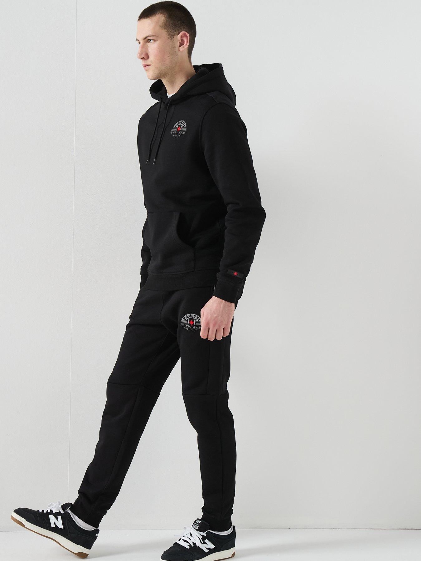 Image 3 of 6 of Zavetti Canada Botticini Compatto Fleece Hooded Tracksuit - Black