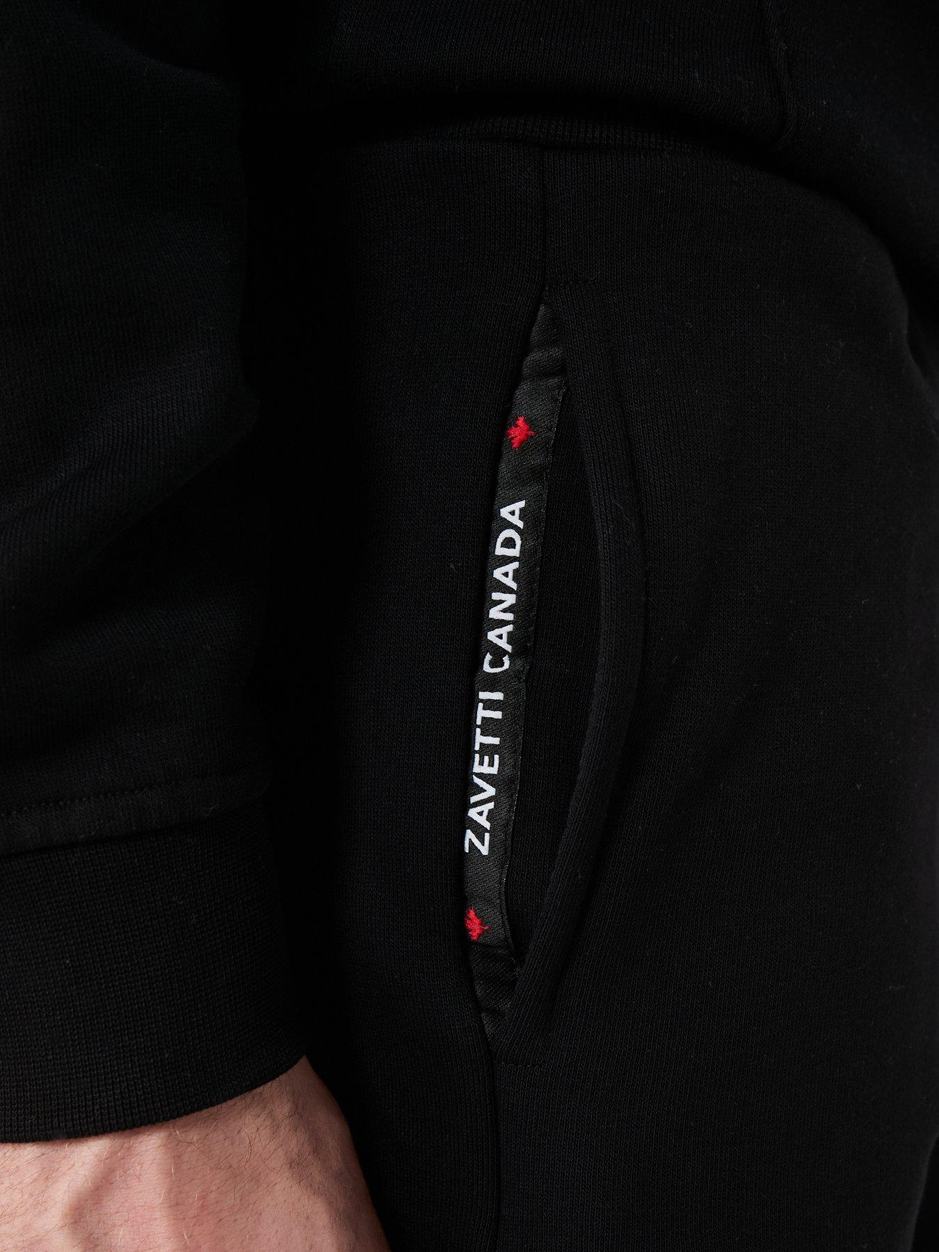 Image 4 of 6 of Zavetti Canada Botticini Compatto Fleece Hooded Tracksuit - Black