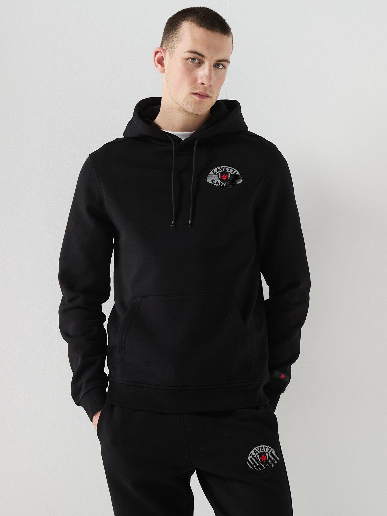 Image 5 of 6 of Zavetti Canada Botticini Compatto Fleece Hooded Tracksuit - Black