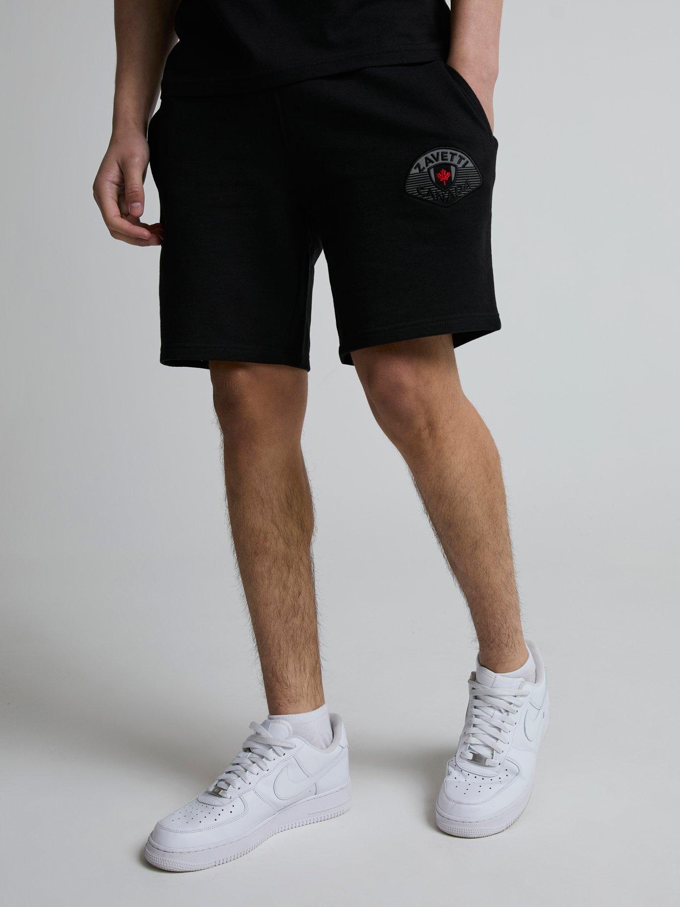 zavetti-canada-botticini-compatto-loop-back-fleece-shorts-black
