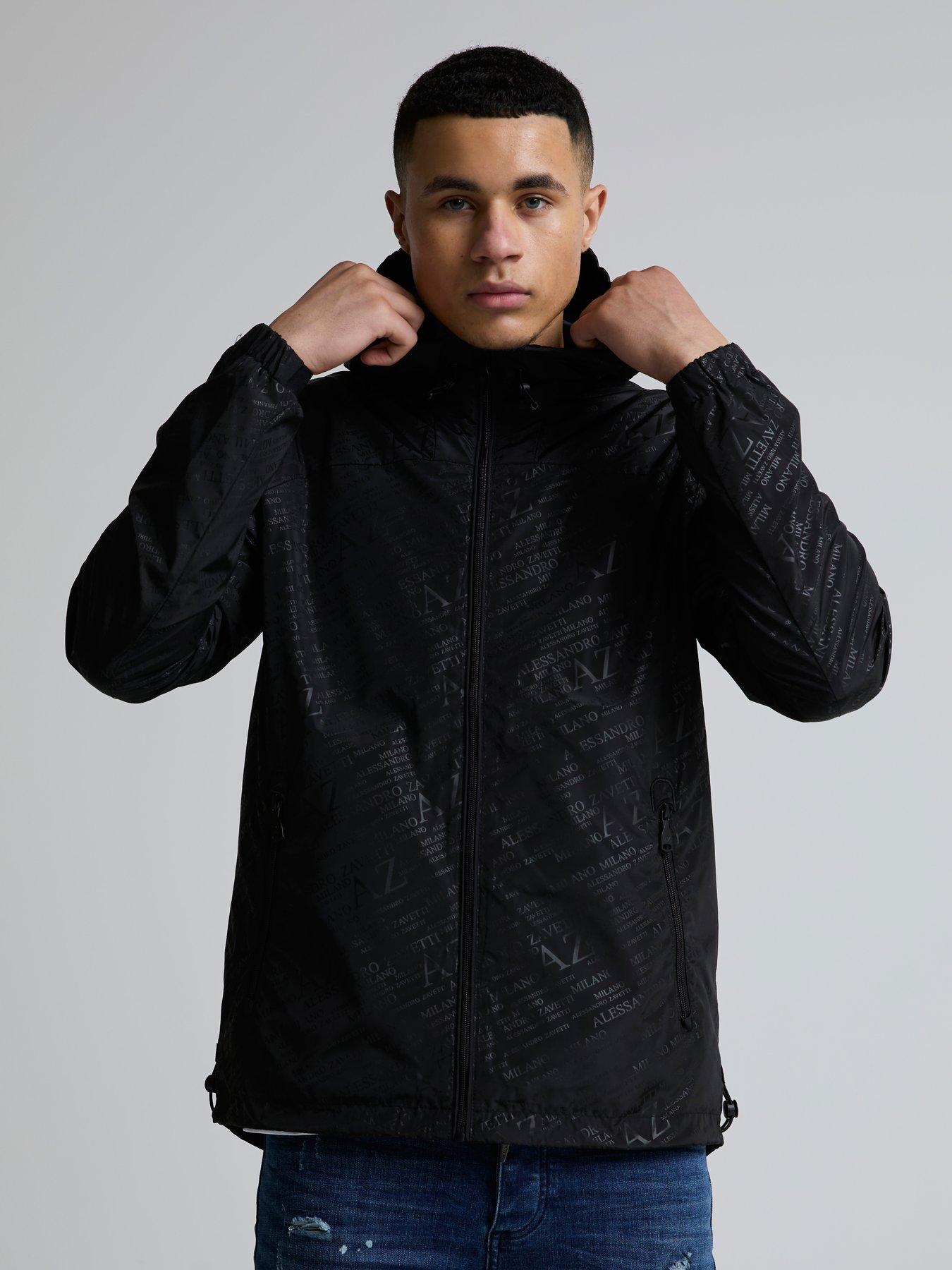 Alessandro Zavetti Alzetta Printed Windbreaker Jacket - Black
