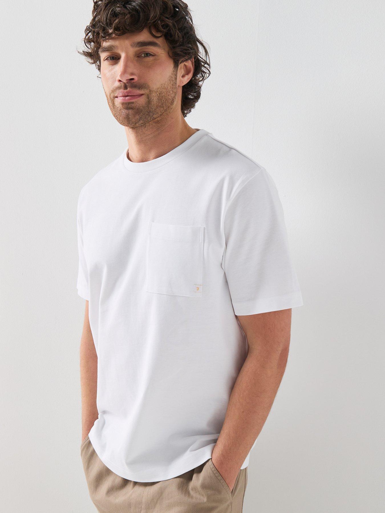 Farah Farah F Tab Stacy Pocket Mid Weight T-shirt - White