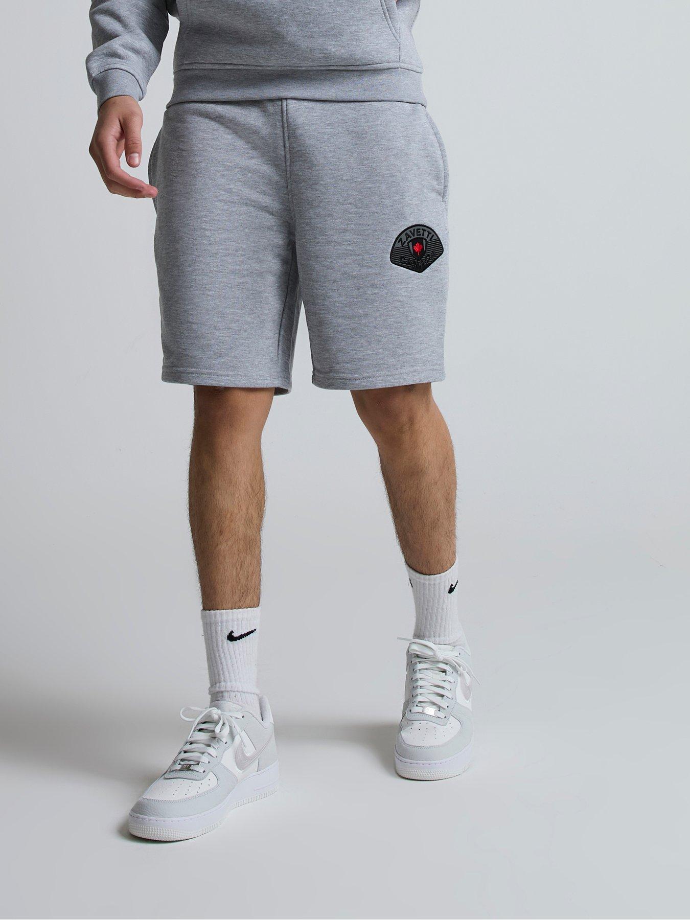 zavetti-canada-botticini-compatto-loop-back-fleece-shorts-light-grey