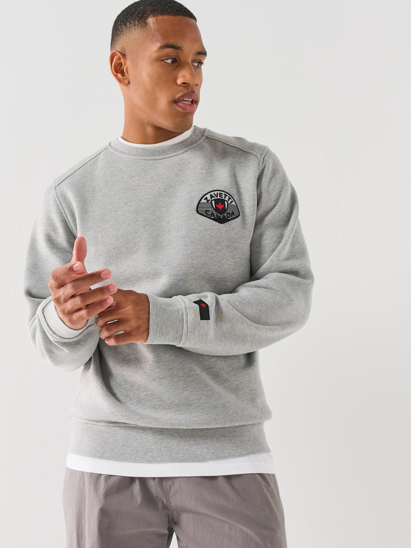 Image 1 of 6 of Zavetti Canada Botticini Compatto Left Chest Logo Sweatshirt - Grey