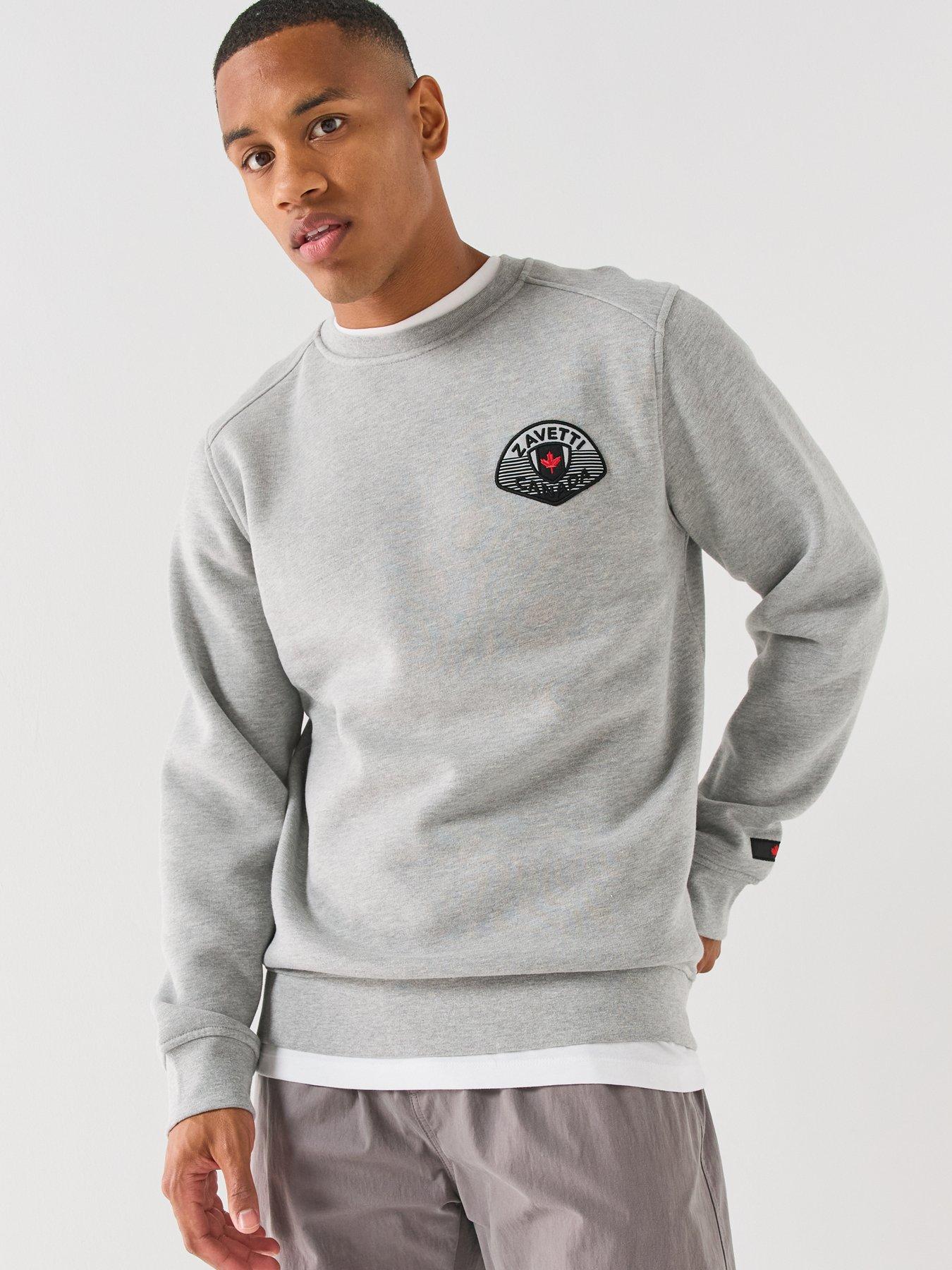 Image 6 of 6 of Zavetti Canada Botticini Compatto Left Chest Logo Sweatshirt - Grey