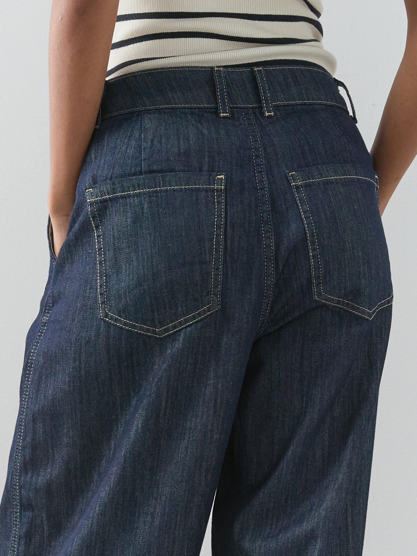 Image 4 of 6 of The Very Collection Cuffed Hem Jeans - Dark Wash