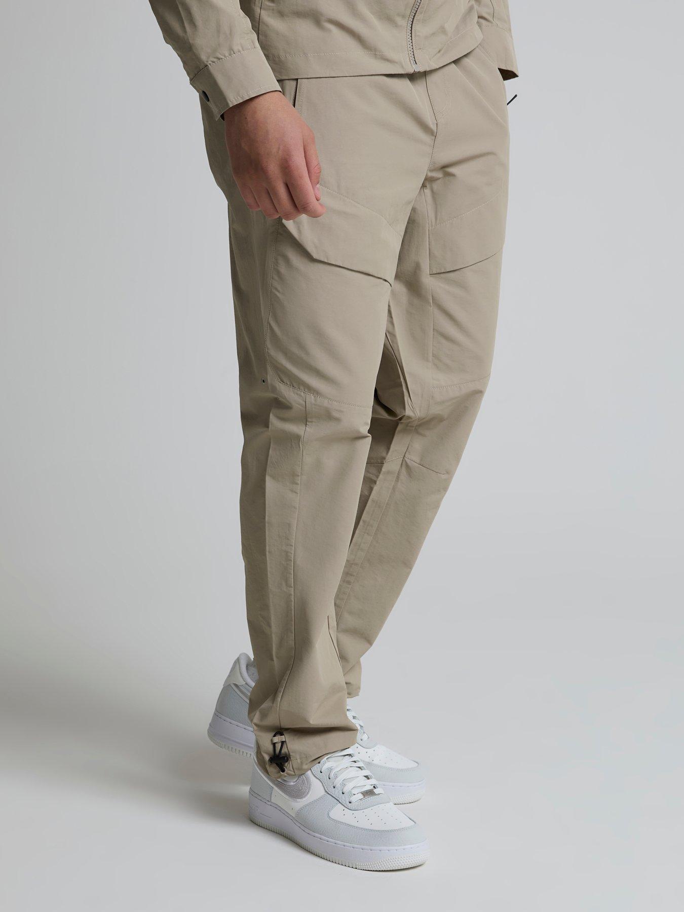 Alessandro Zavetti Florenzi 2.0 Woven Cargo Belt Detail Straight Fit Trousers - Beige