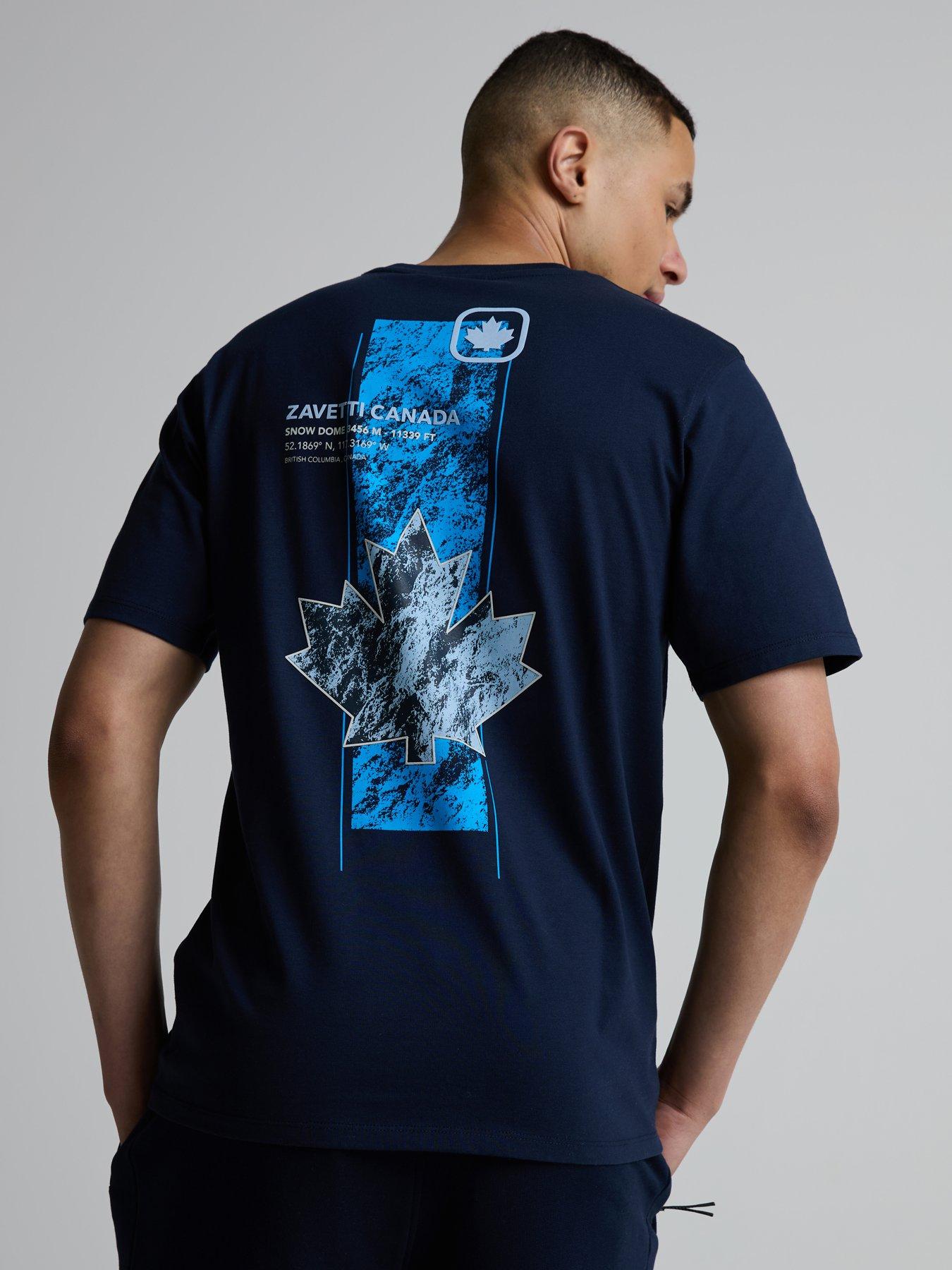 Image 2 of 5 of Zavetti Canada Kimatio Back Grahic T-Shirt - Navy