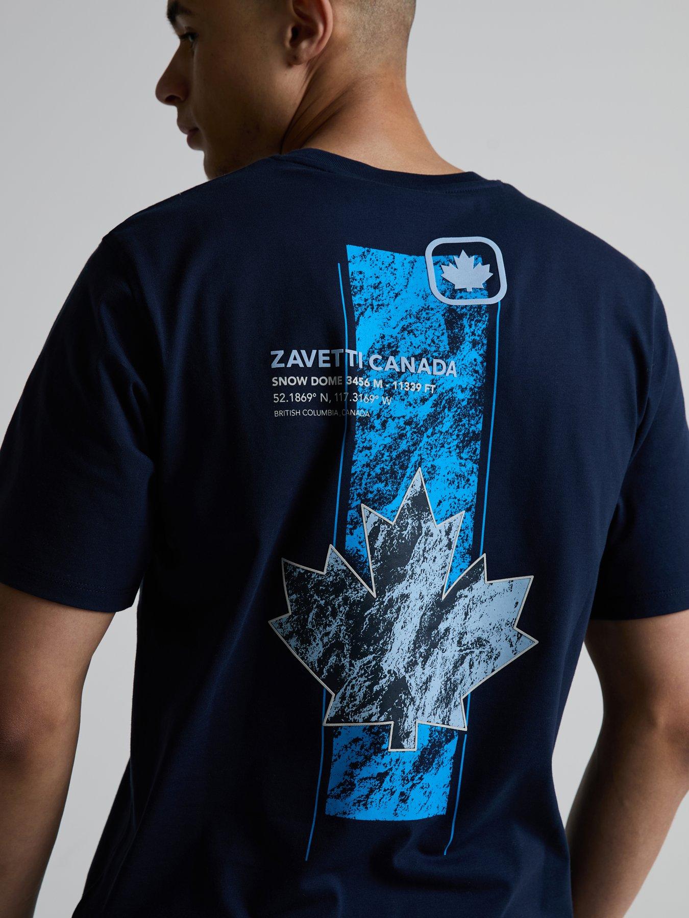 Image 5 of 5 of Zavetti Canada Kimatio Back Grahic T-Shirt - Navy