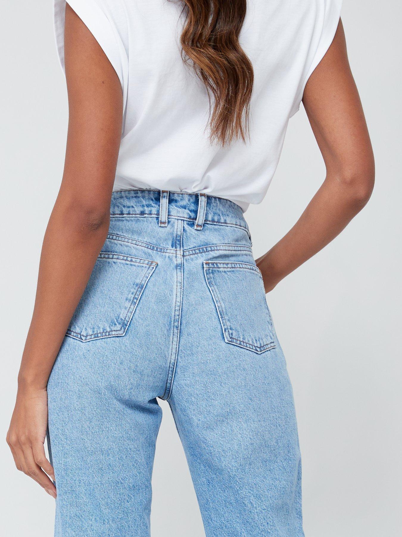 Image 6 of 7 of The Very Collection High Waist Mom Jeans - Mid Wash