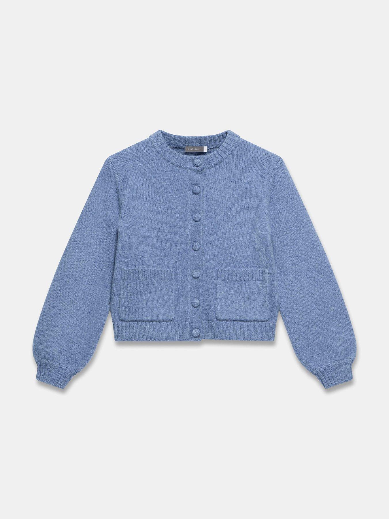 Image 5 of 6 of Mint Velvet Cosy Pocket Cardigan - Blue