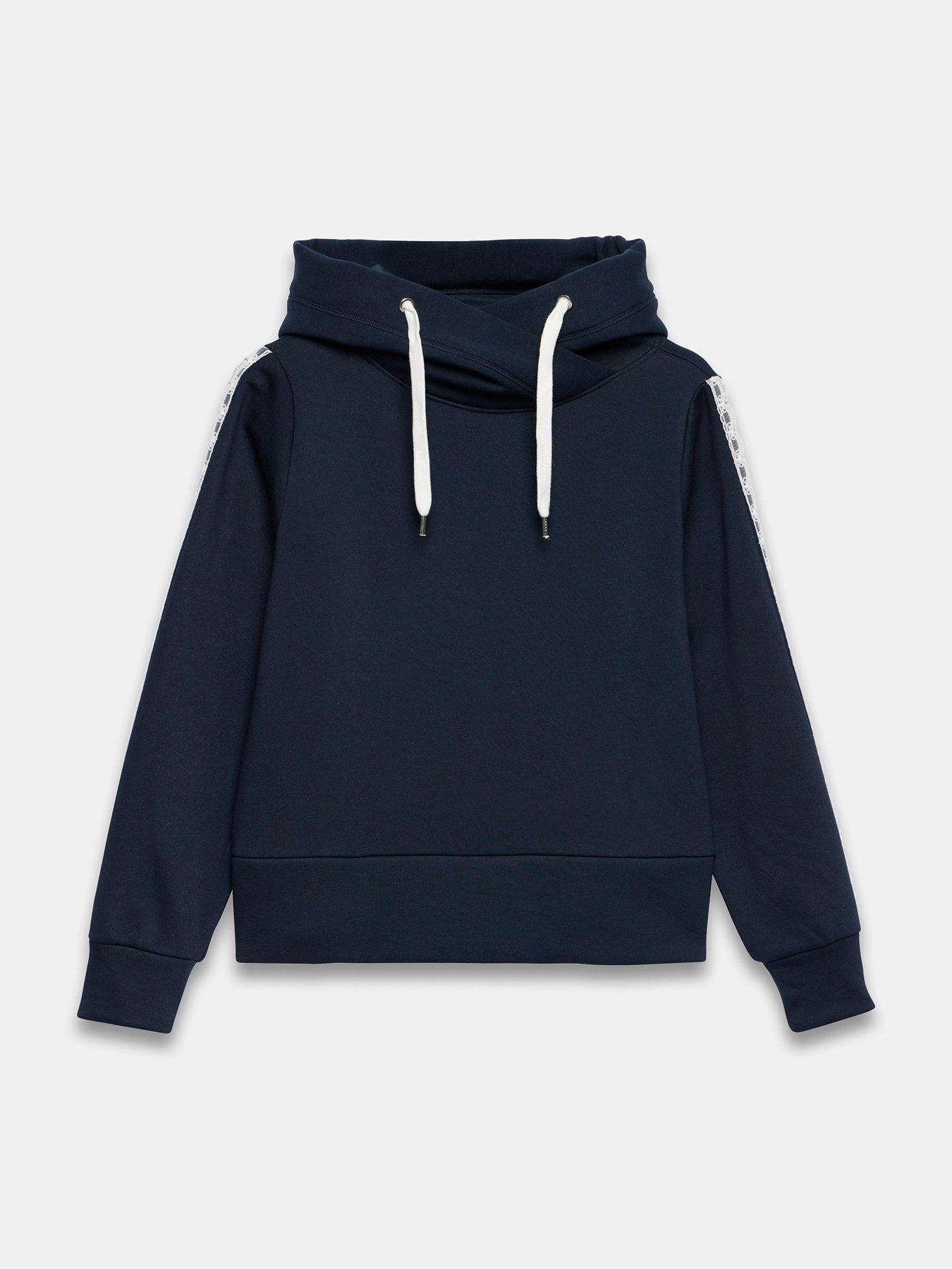 Image 5 of 6 of Mint Velvet Navy Side Stripe Hoodie - Blue
