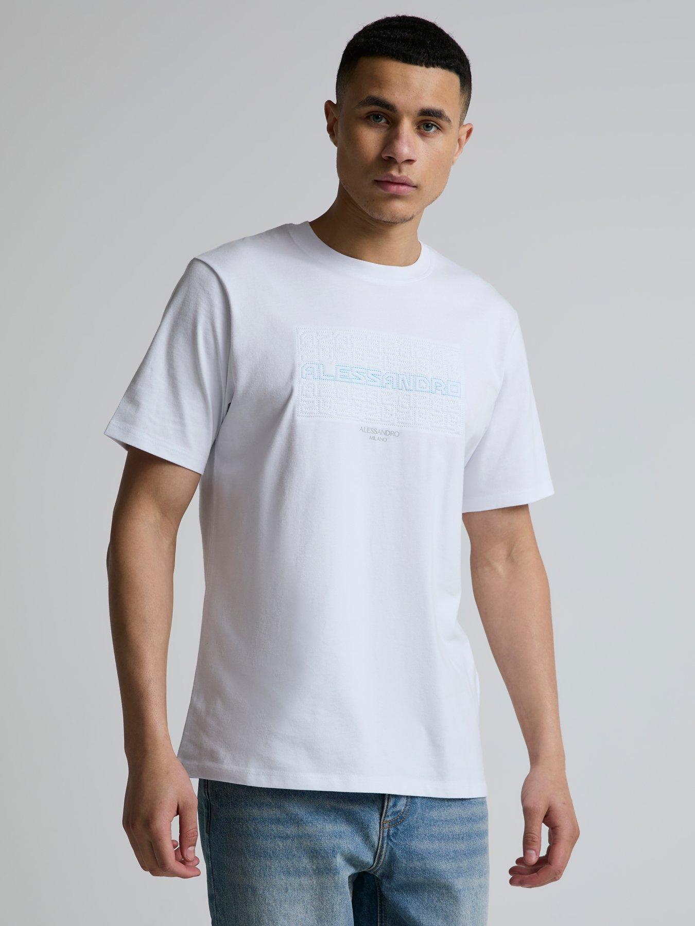 Alessandro Zavetti Ambro Embroidered Raised Patch Badge T-Shirt - White