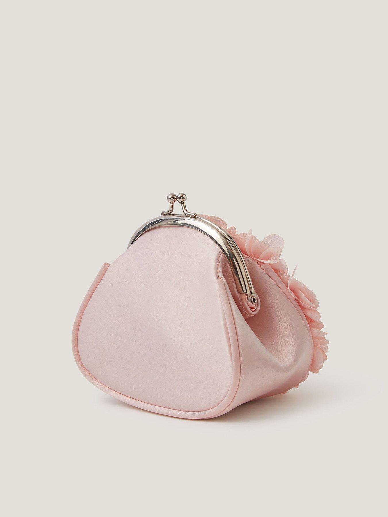 Image 2 of 3 of Monsoon Girls Pearl Cluster Frame Bag - Pink