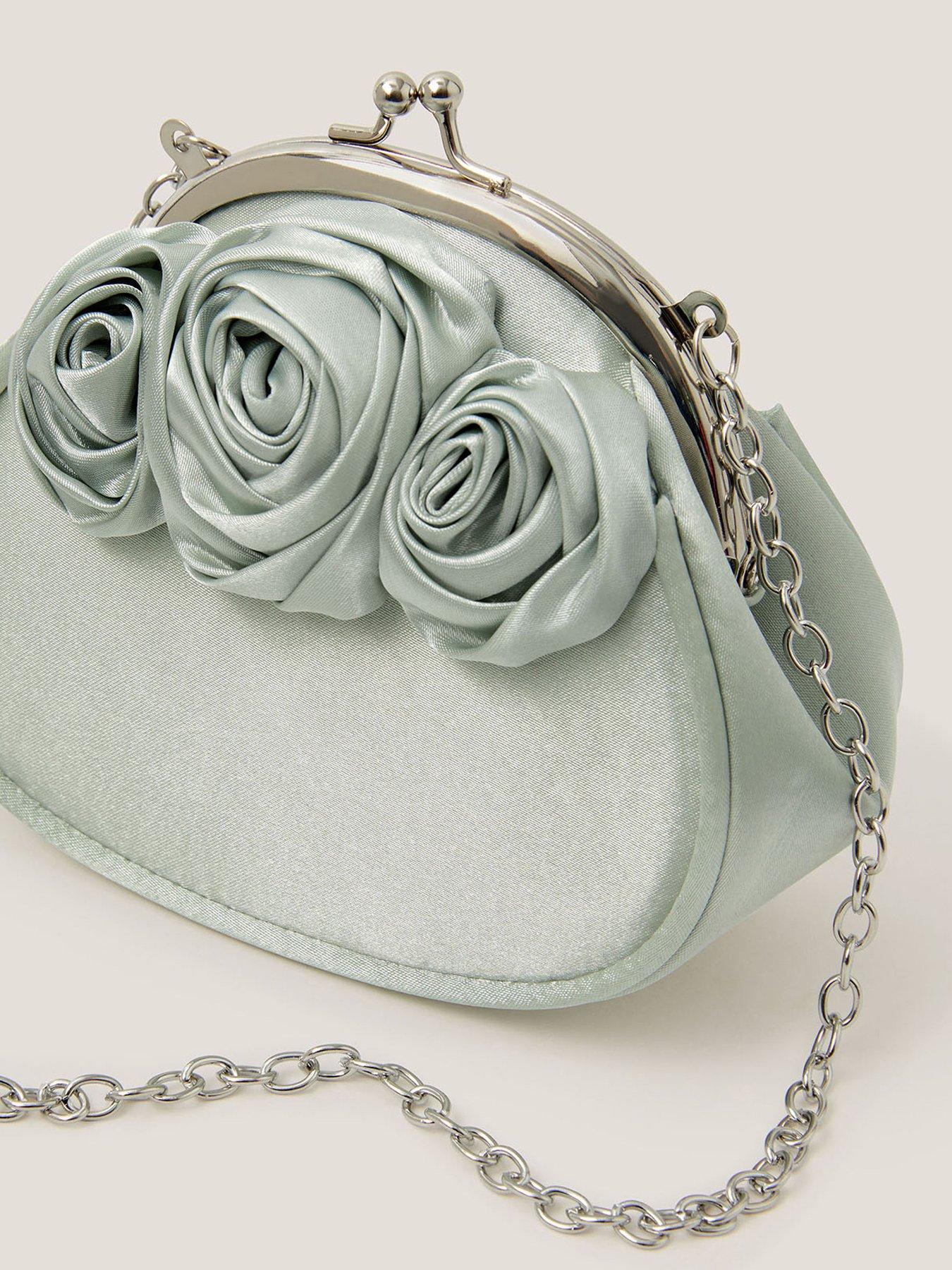 Image 3 of 4 of Monsoon Girls Rosette Frame Bag - Light Green