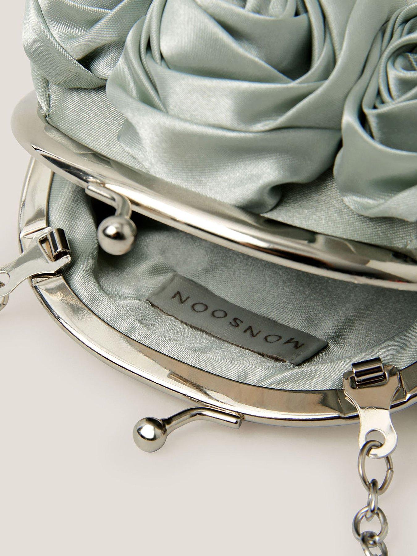 Image 4 of 4 of Monsoon Girls Rosette Frame Bag - Light Green