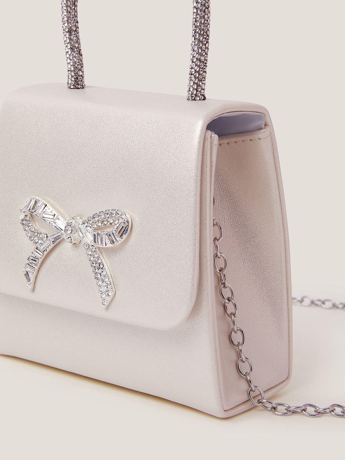 Image 3 of 4 of Monsoon Girls Bling Bow Bag - Light Cream