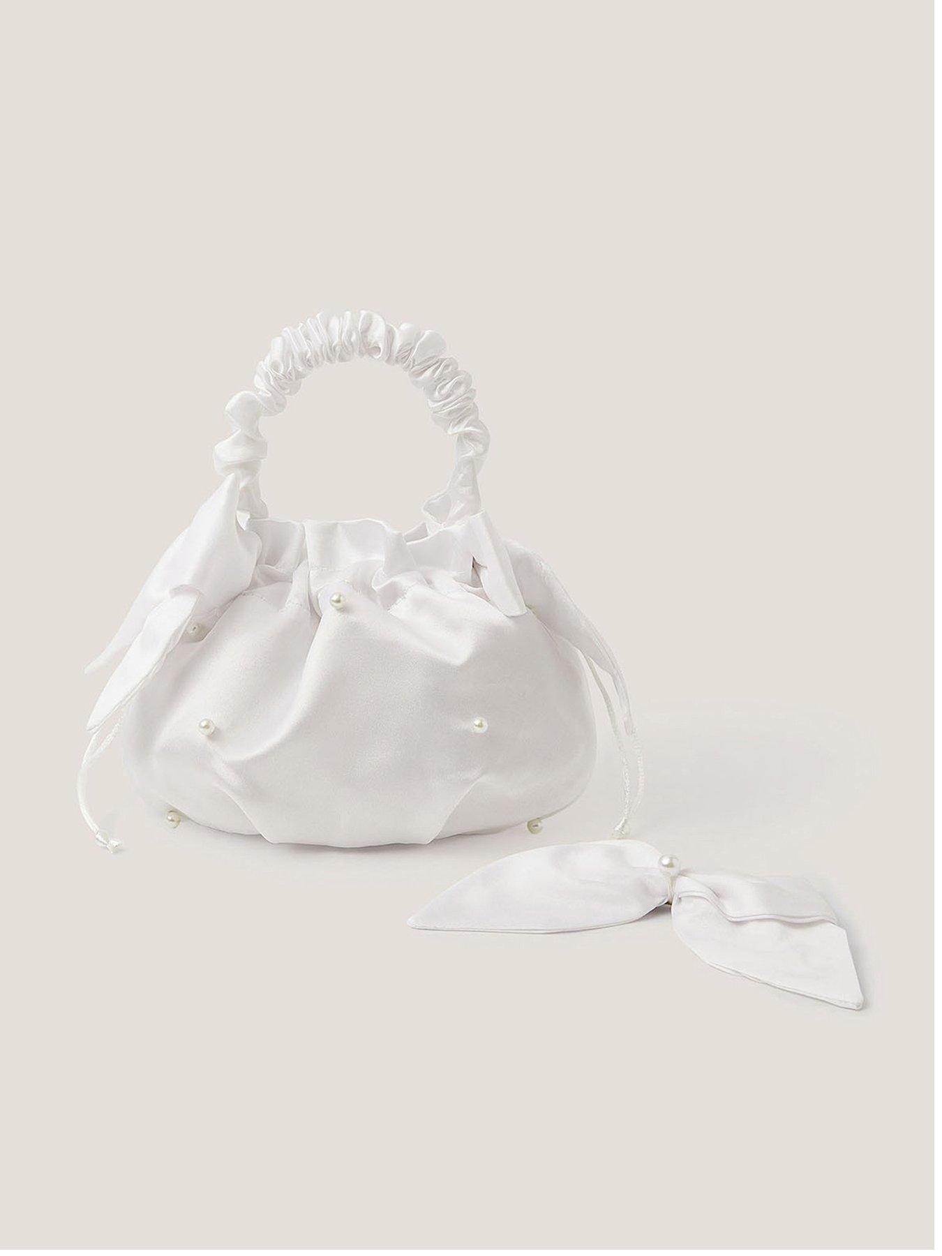 Monsoon Girls Communion Bag Clip Set - White