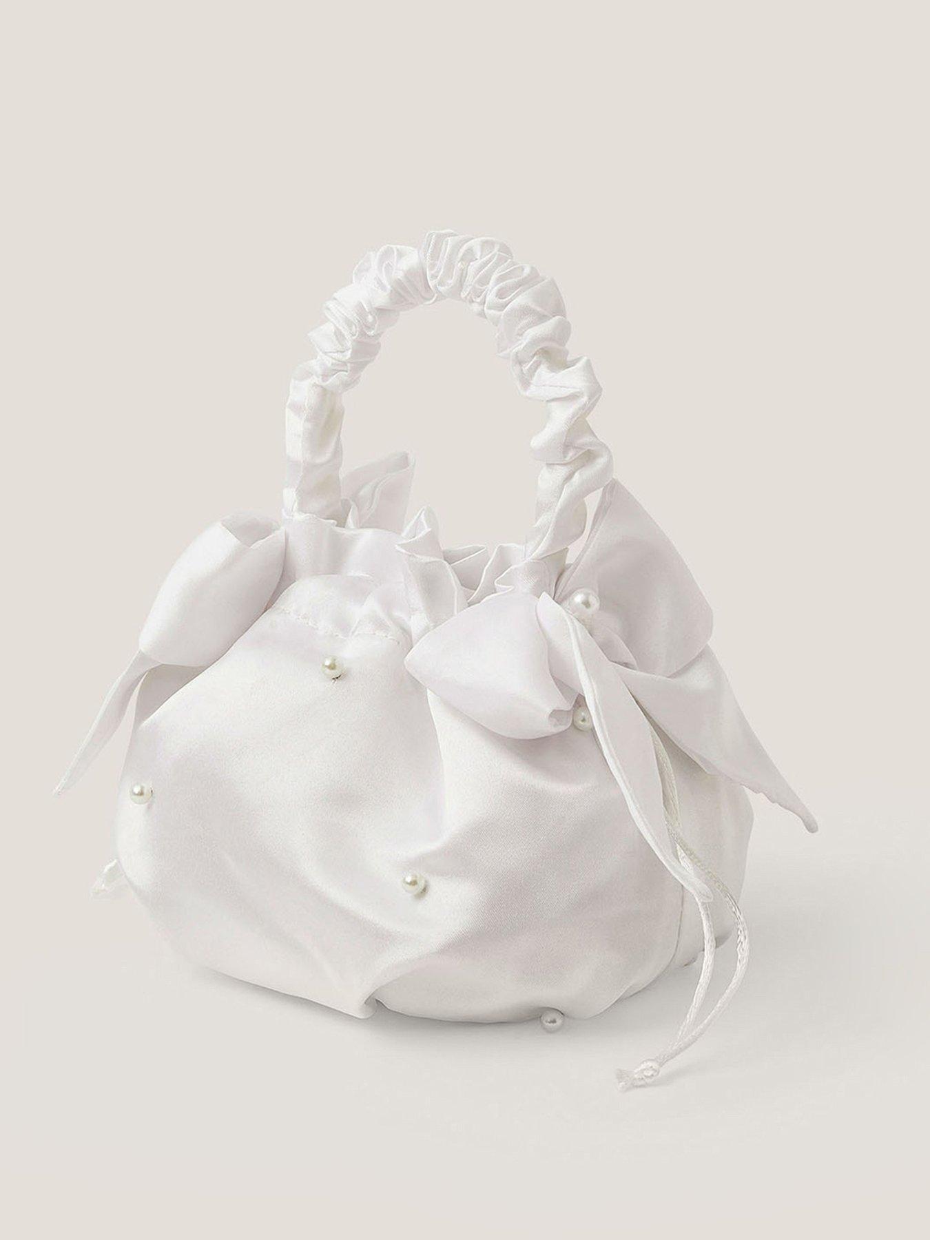 Image 2 of 3 of Monsoon Girls Communion Bag Clip Set - White